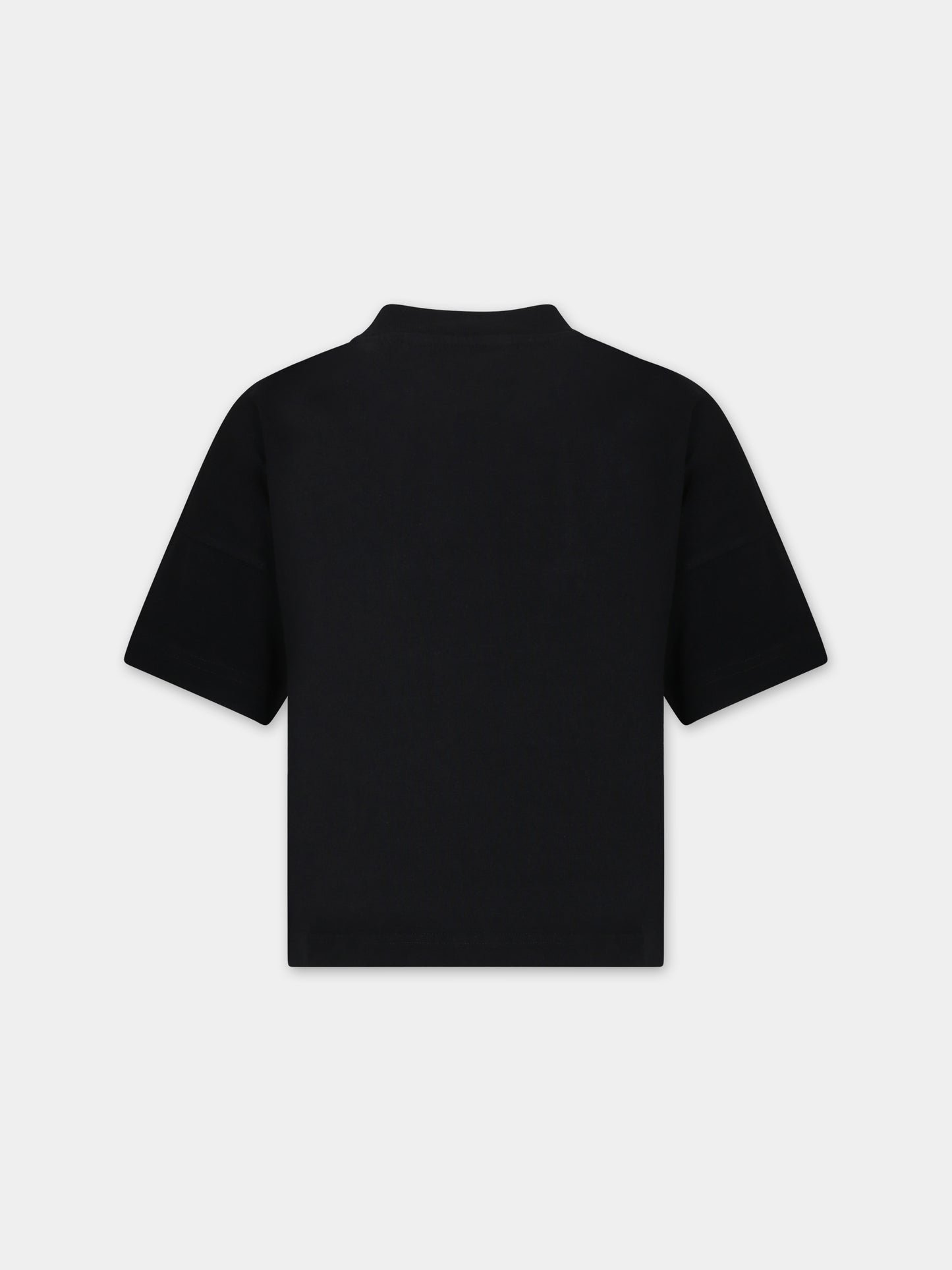 T-shirt nera per bambino con palme,Palm Angels,PBAA002S24JER0031051