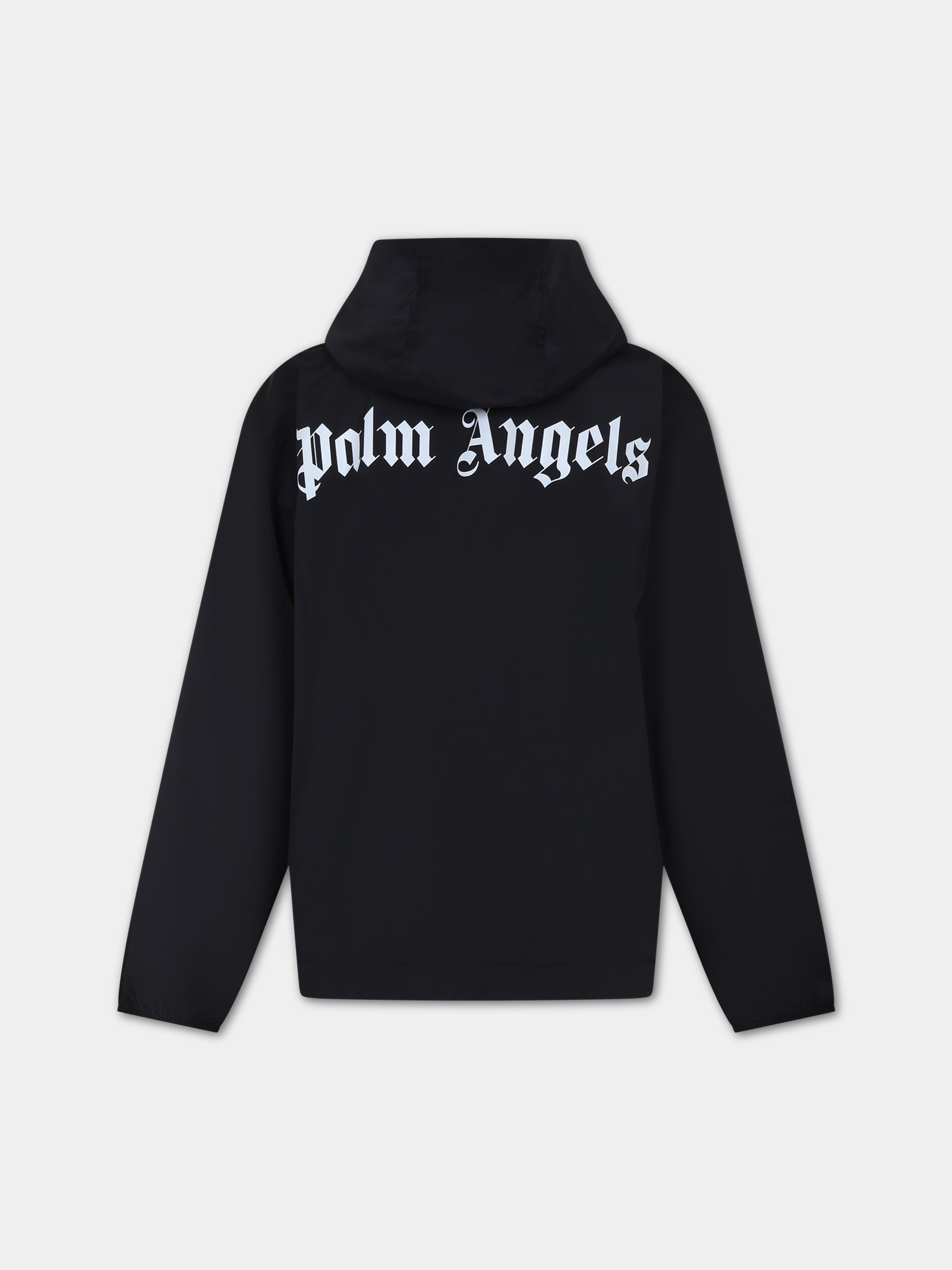 Giacca a vento nera per bambino,Palm Angels,PBEB003C99FAB0011001