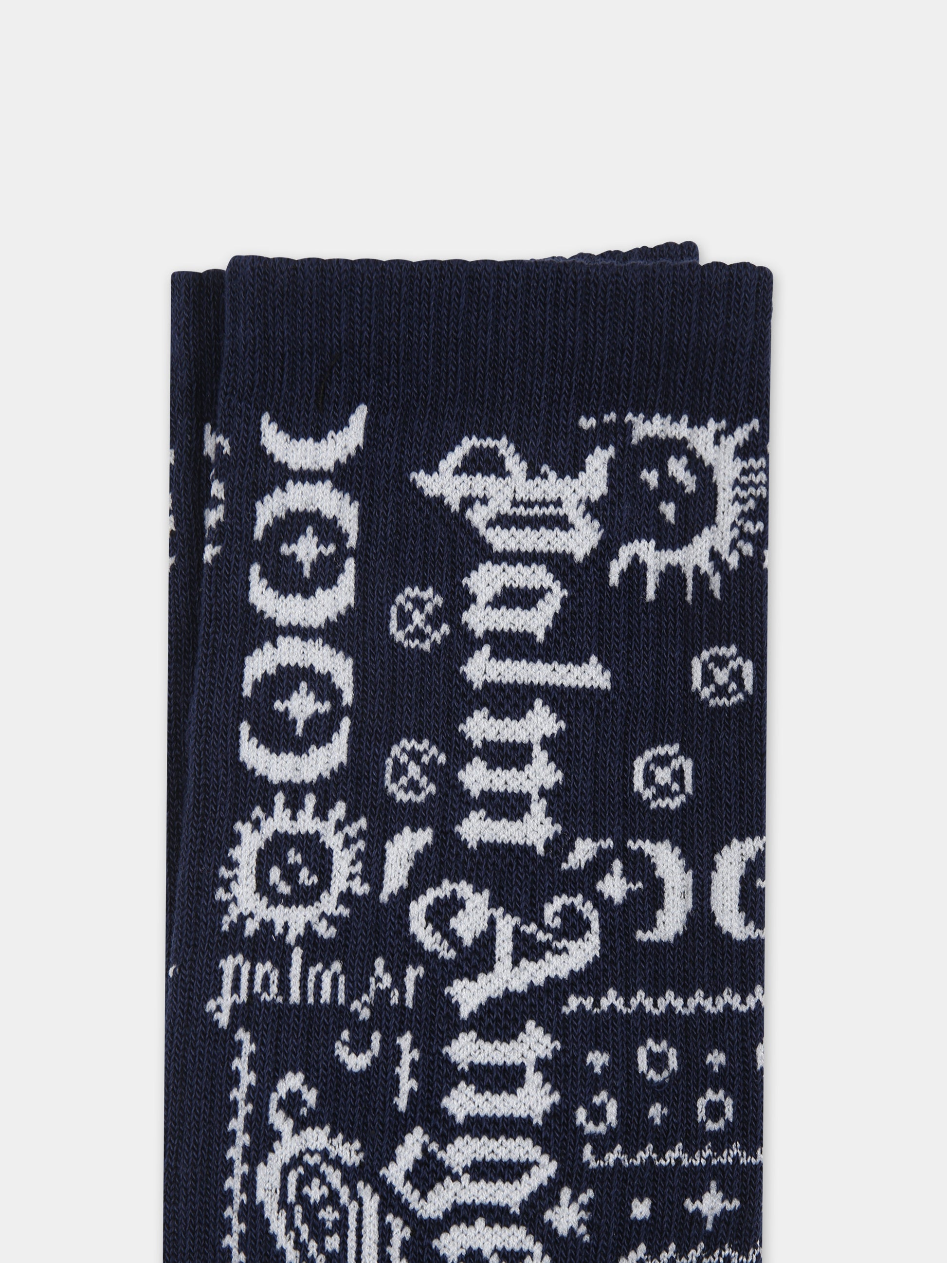 Calze blu per bambino con logo,Palm Angels,PBRA005S24KNI0014603