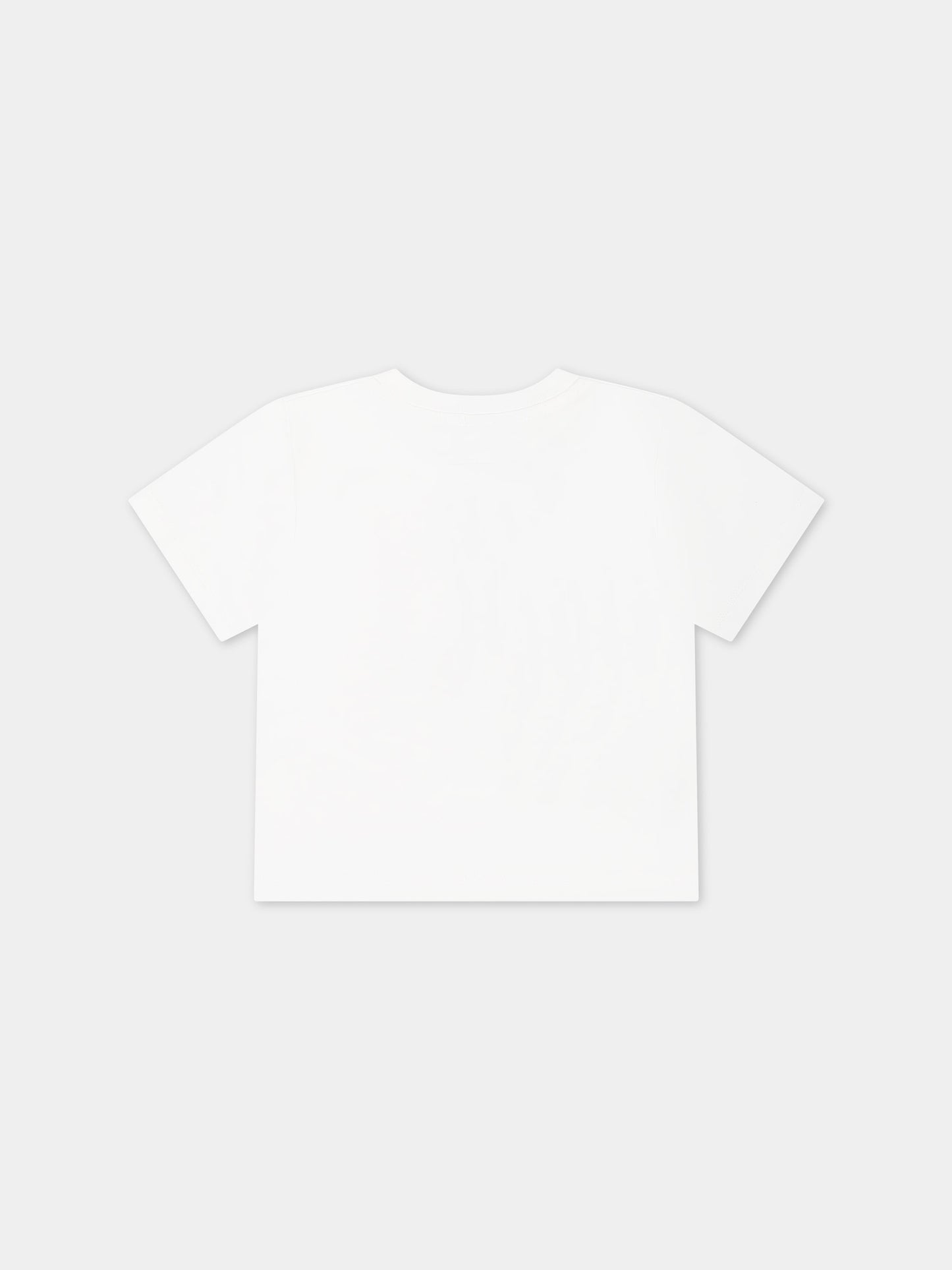 T-shirt bianca per neonata con logo,Stella Mccartney Kids,TU8D31 Z0434 101