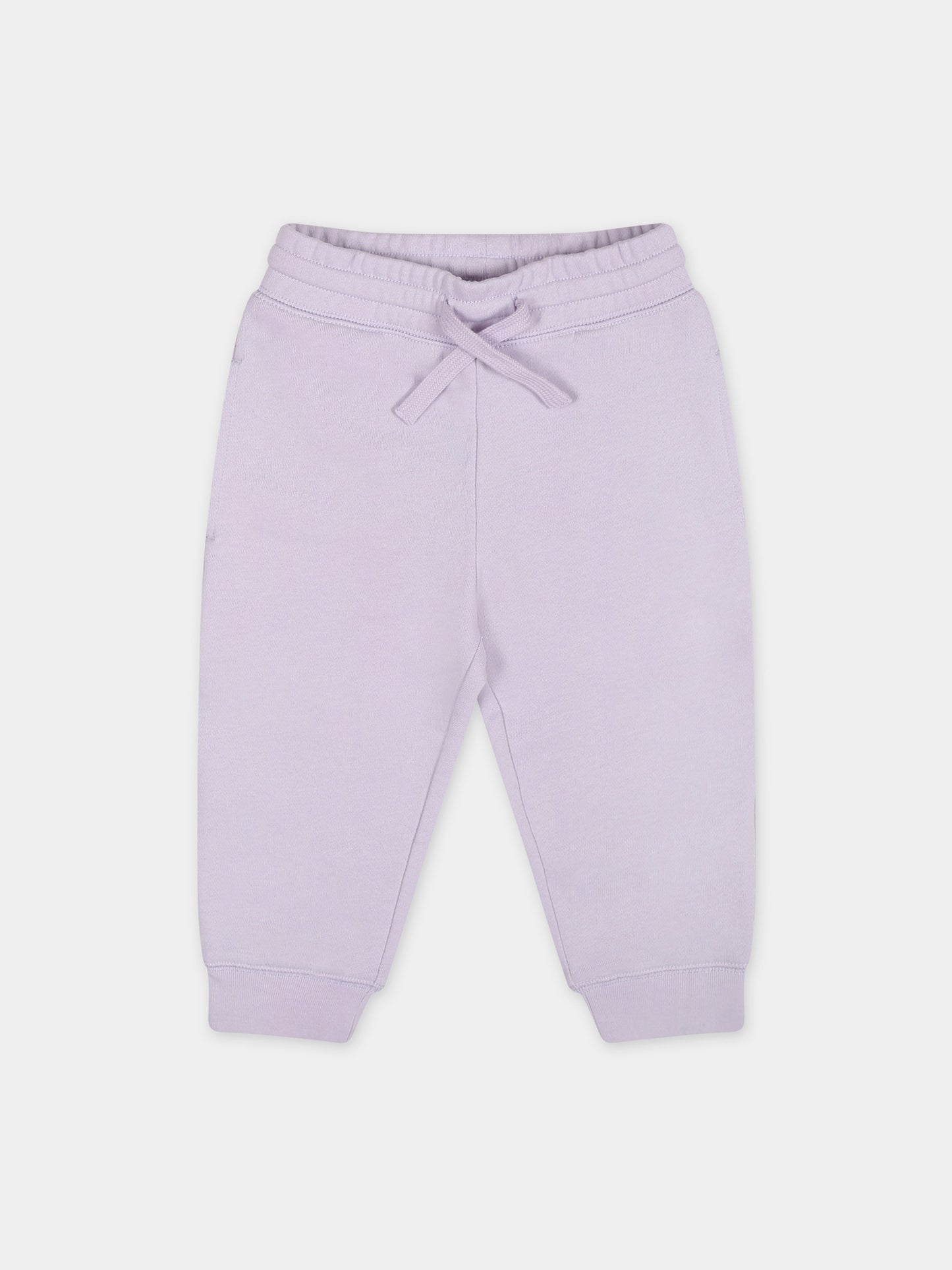 Pantaloni viola per neonata con logo,Stella Mccartney Kids,TU6B00 Z0499 576