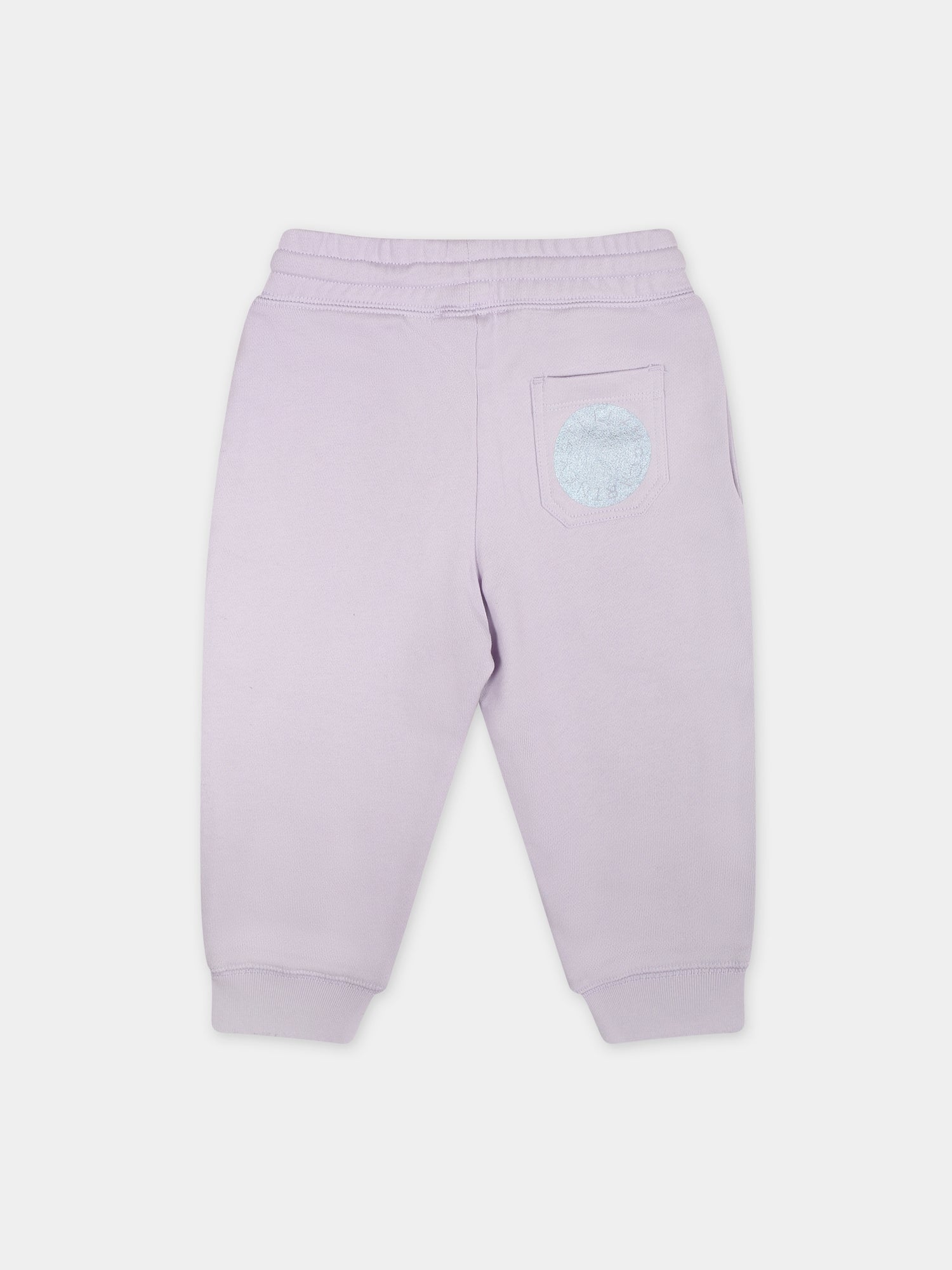 Pantaloni viola per neonata con logo,Stella Mccartney Kids,TU6B00 Z0499 576