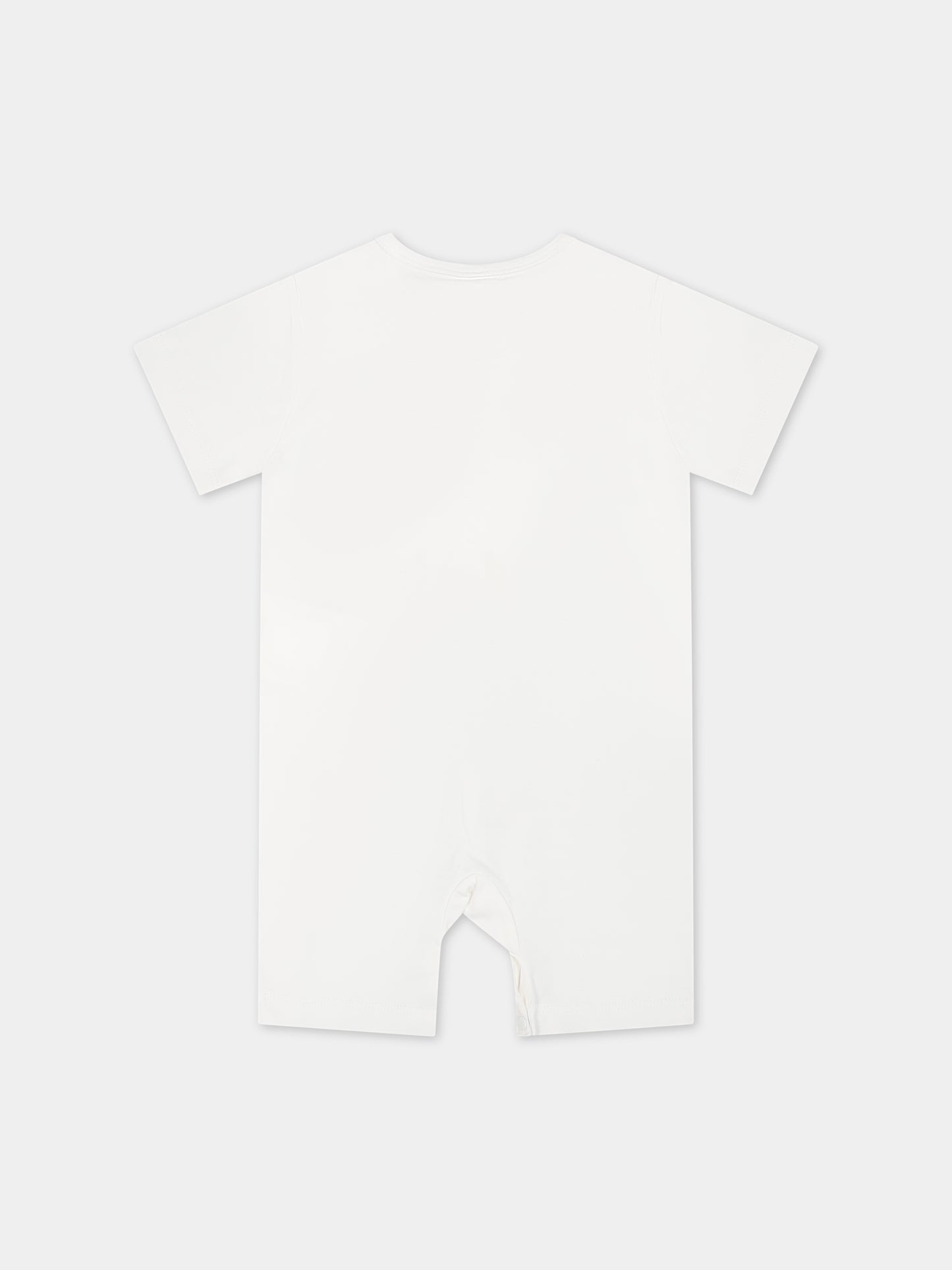 Pagliaccetto bianco per neonato con stampa frutta e verdura,Stella Mccartney Kids,TUA501 Z0434 101