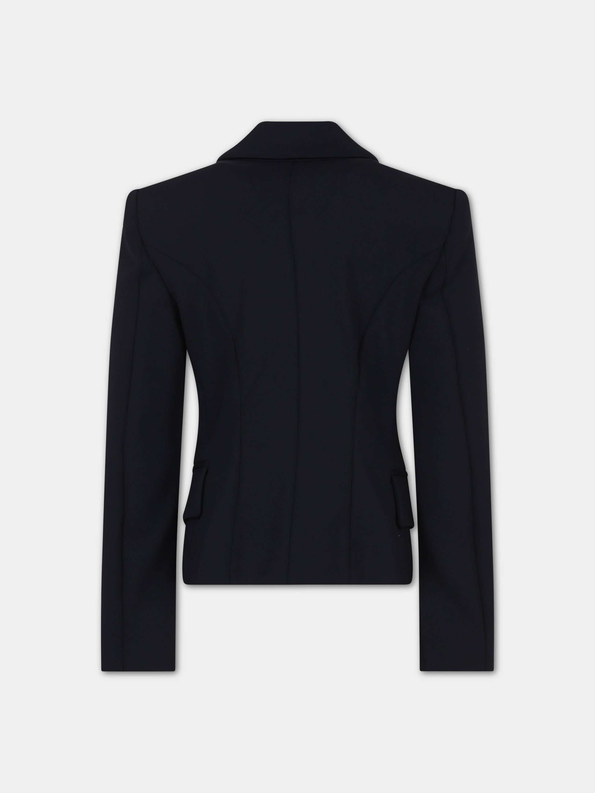 Giacca nera per bambina,Balmain Kids,BU2B54 A0141 930