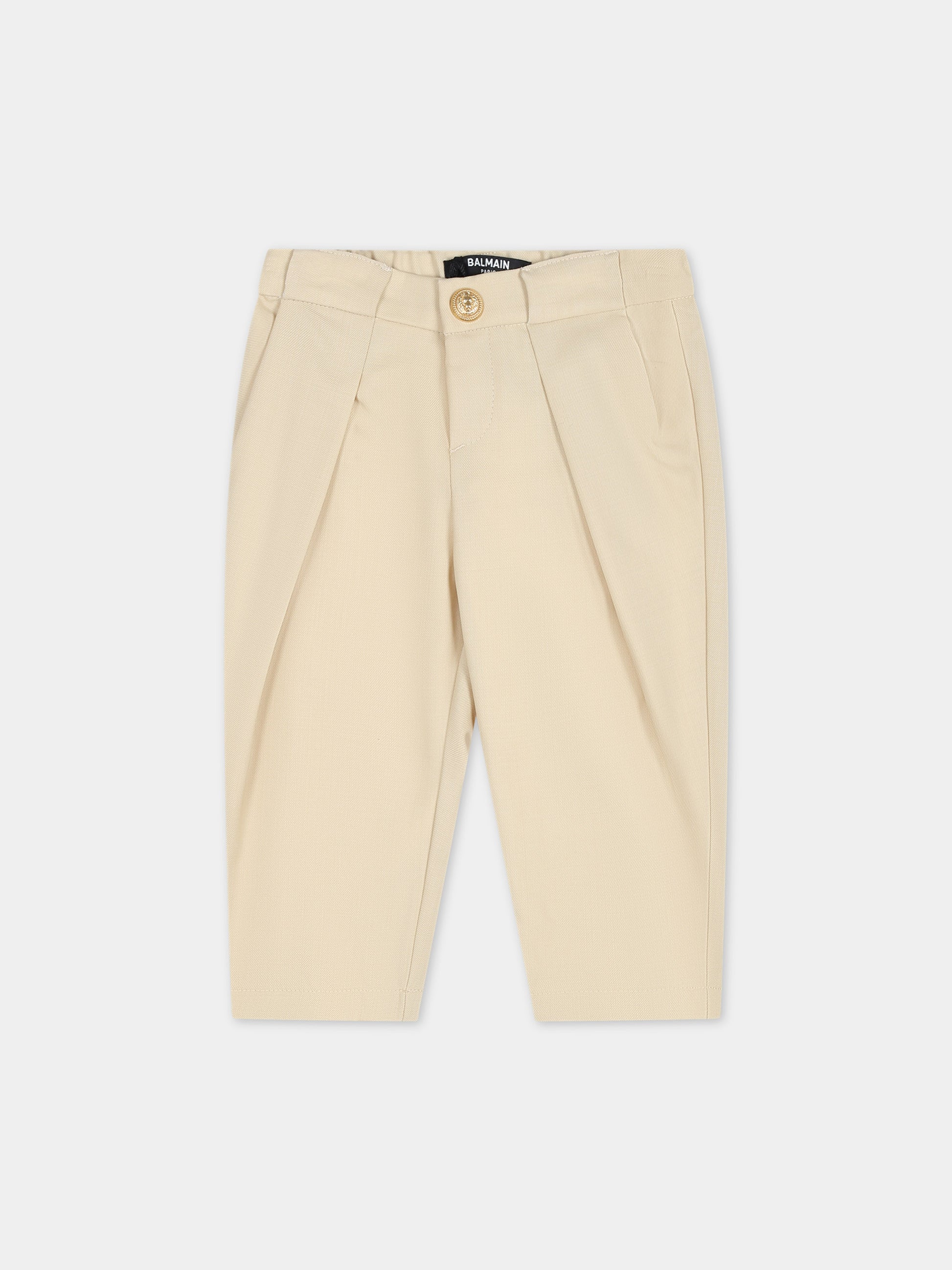 Pantaloni eleganti beige per neonato,Balmain Kids,BU6630 I0196 120