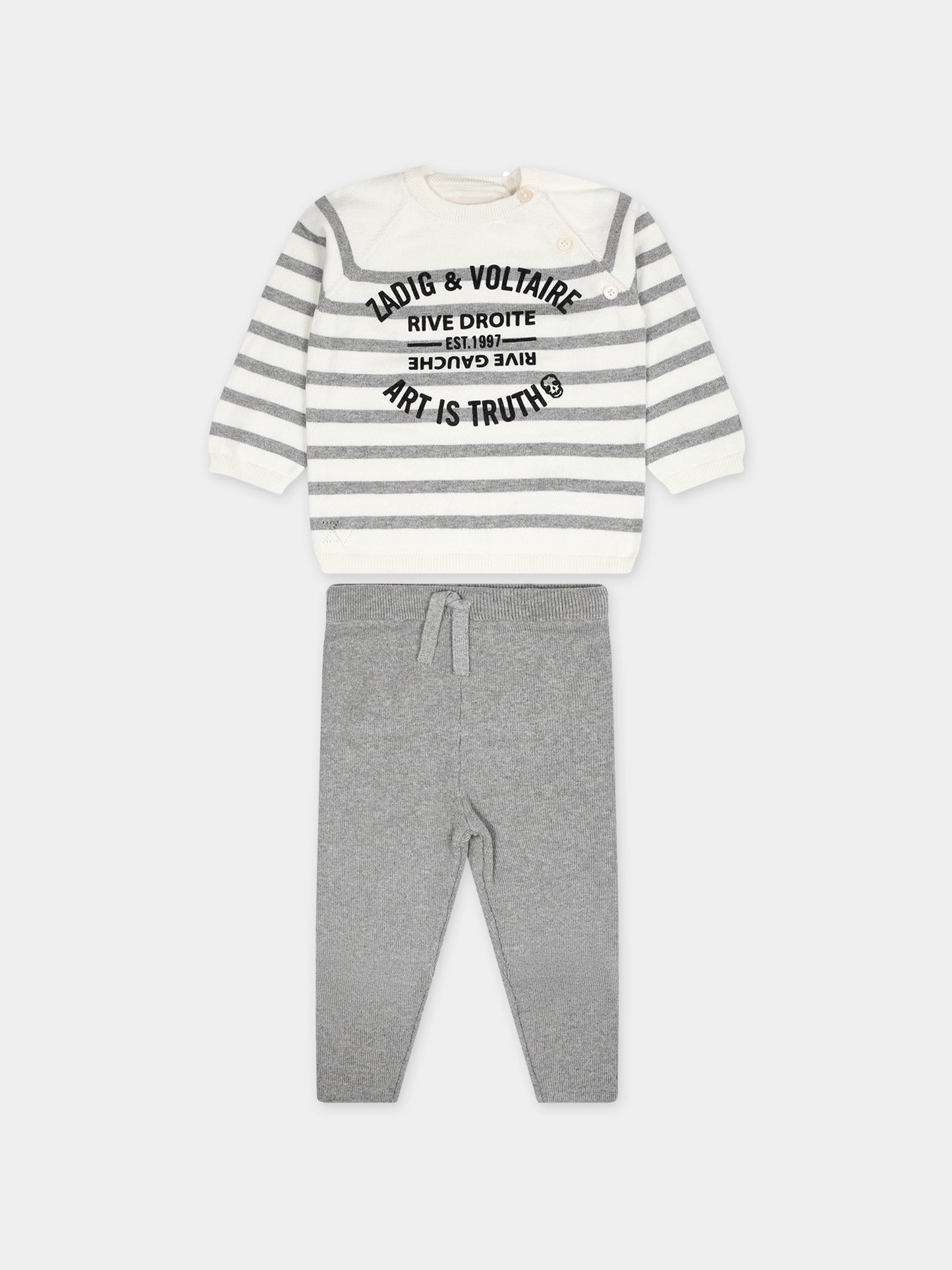 Completo multicolor per neonati con logo,Zadig & Voltaire Kids,X60058 182