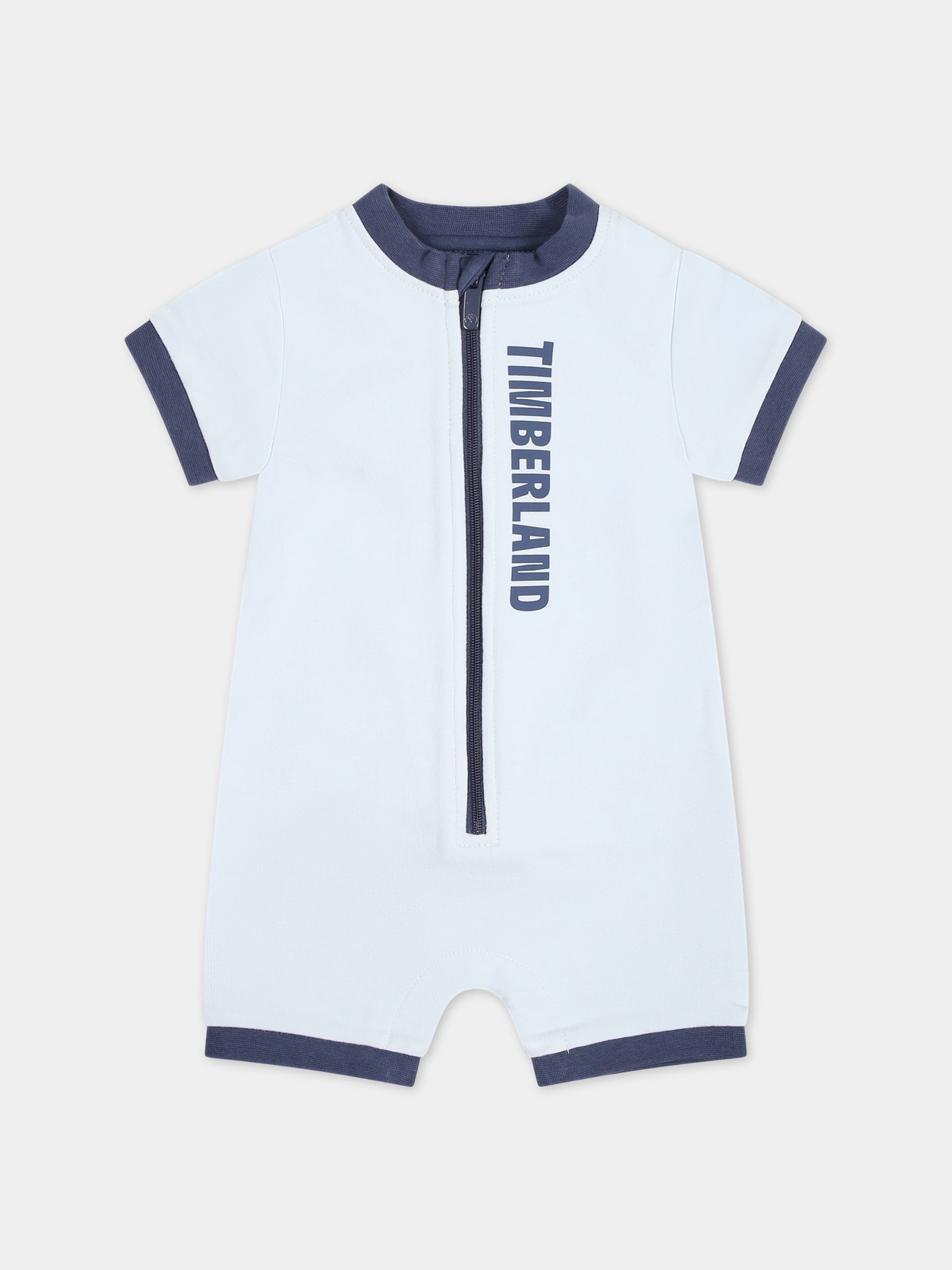 Pagliaccetto celeste per neonato con logo,Timberland,T60186 77X