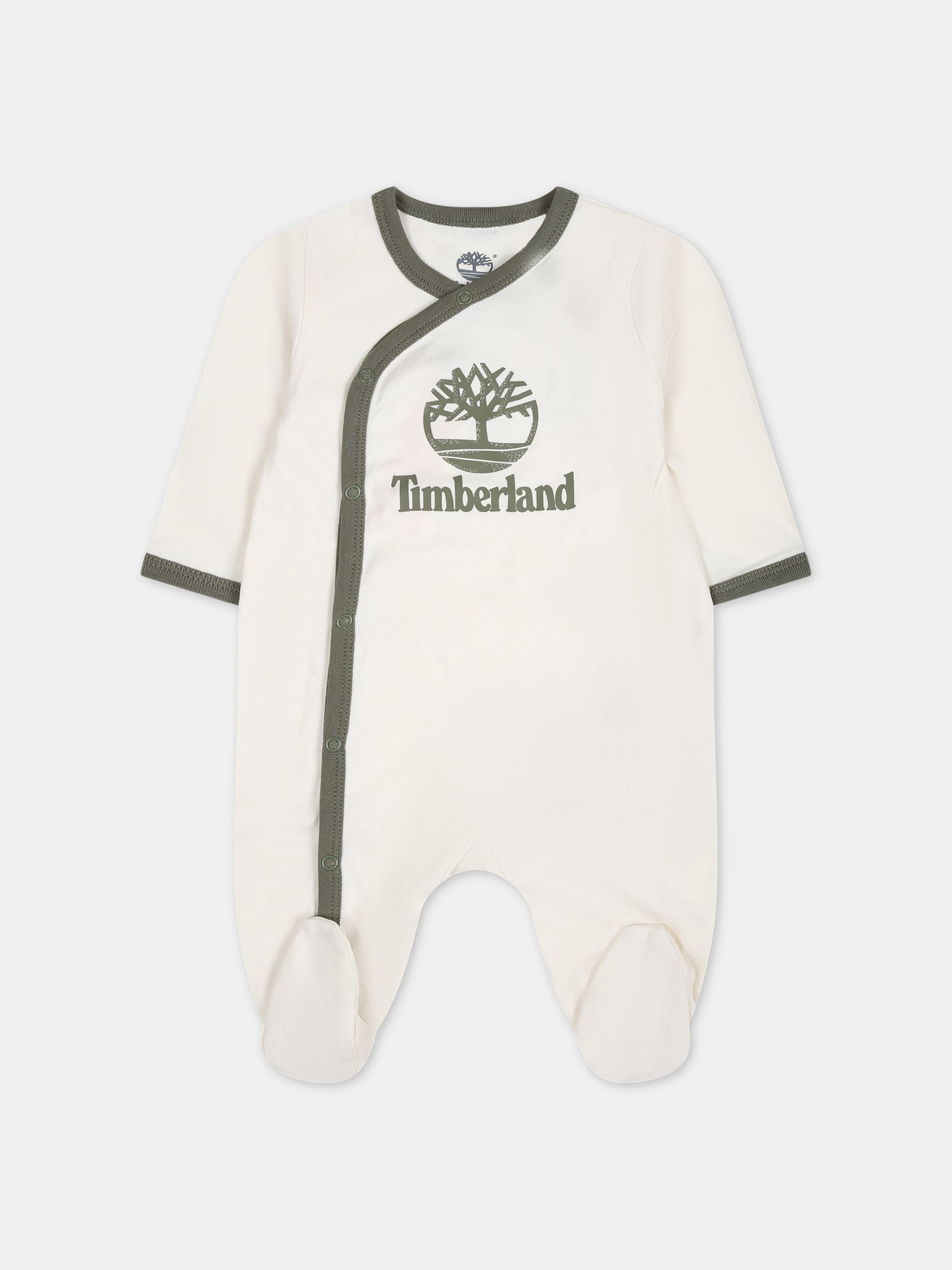 Tutina avorio per neonato con logo,Timberland,T60182 127