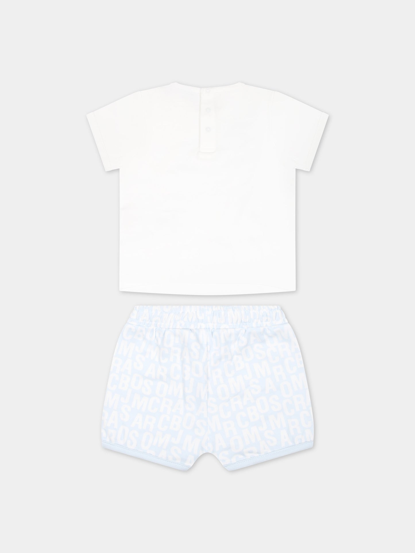 Completo sportivo celeste per neonato con logo,Marc Jacobs,W60157 791