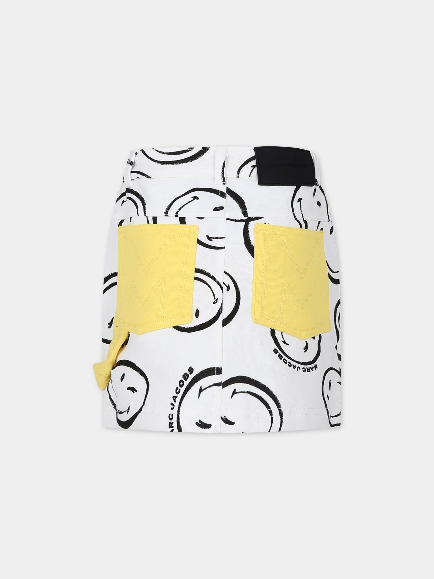 Gonna bianca per bambina con smiley e logo,Little Marc Jacobs,W60177 126
