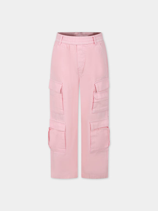 Pantaloni cargo rosa per bambina,Little Marc Jacobs,W60161 45T