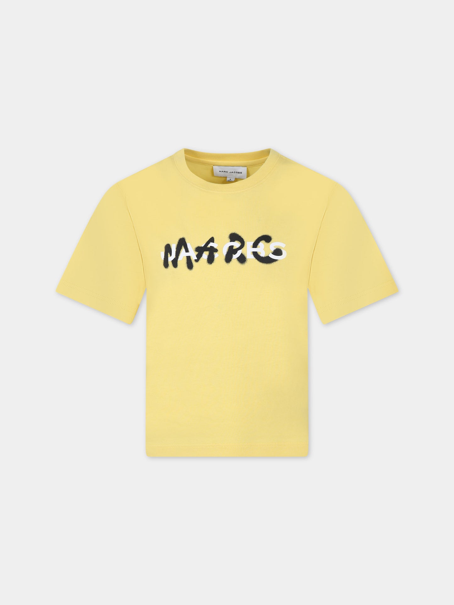 T-shirt gialla per bambini con logo,Little Marc Jacobs,W60212 577