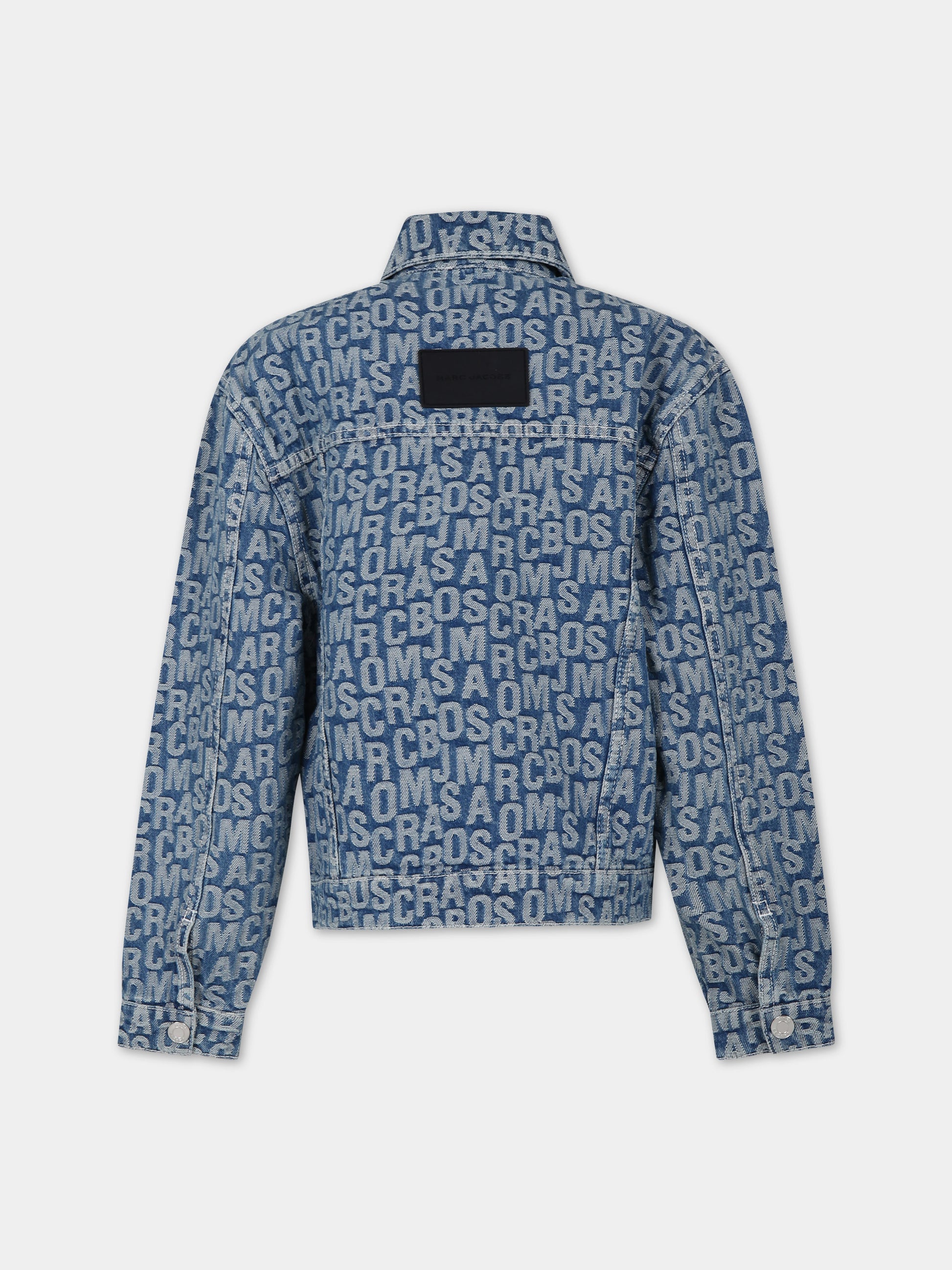 Giubbotto in denim per bambini con logo all-over,Little Marc Jacobs,W60173 Z10