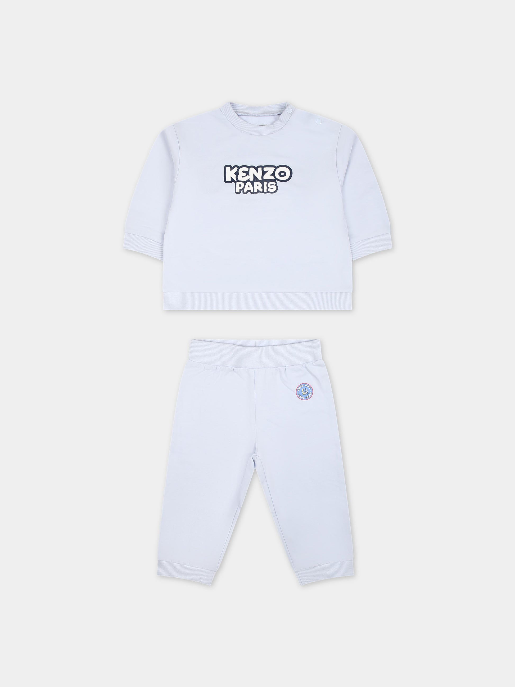 Completo sportivo per neonato con stampa e logo,Kenzo Kids,K60070 771
