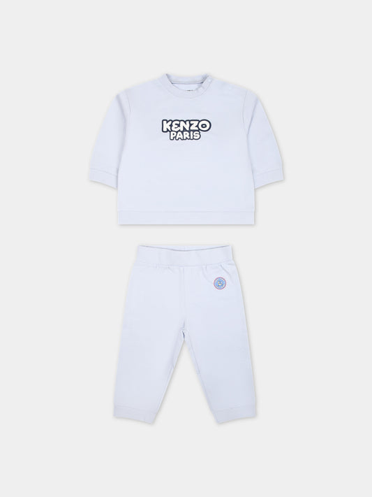Completo sportivo per neonato con stampa e logo,Kenzo Kids,K60070 771