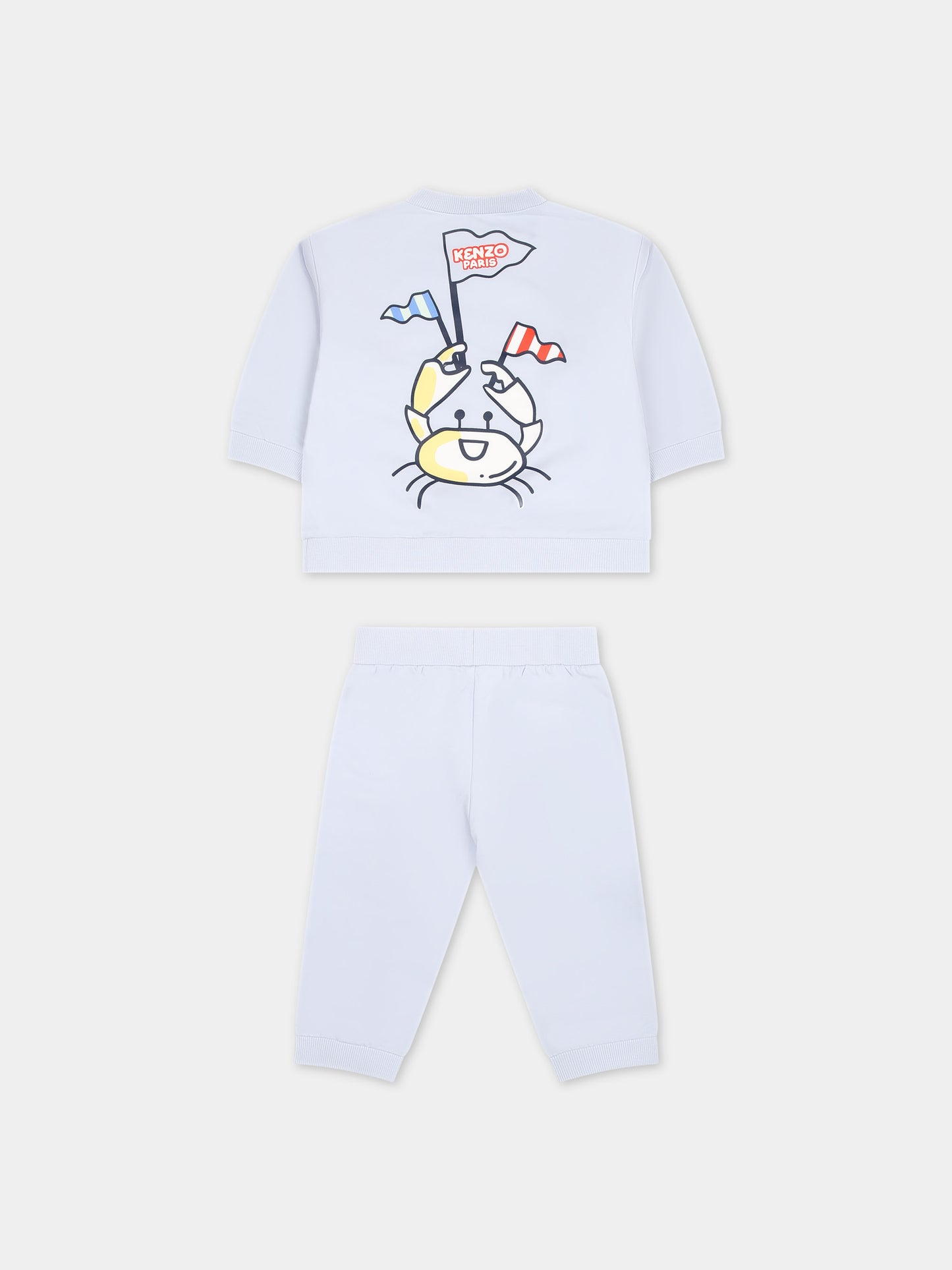 Completo sportivo per neonato con stampa e logo,Kenzo Kids,K60070 771