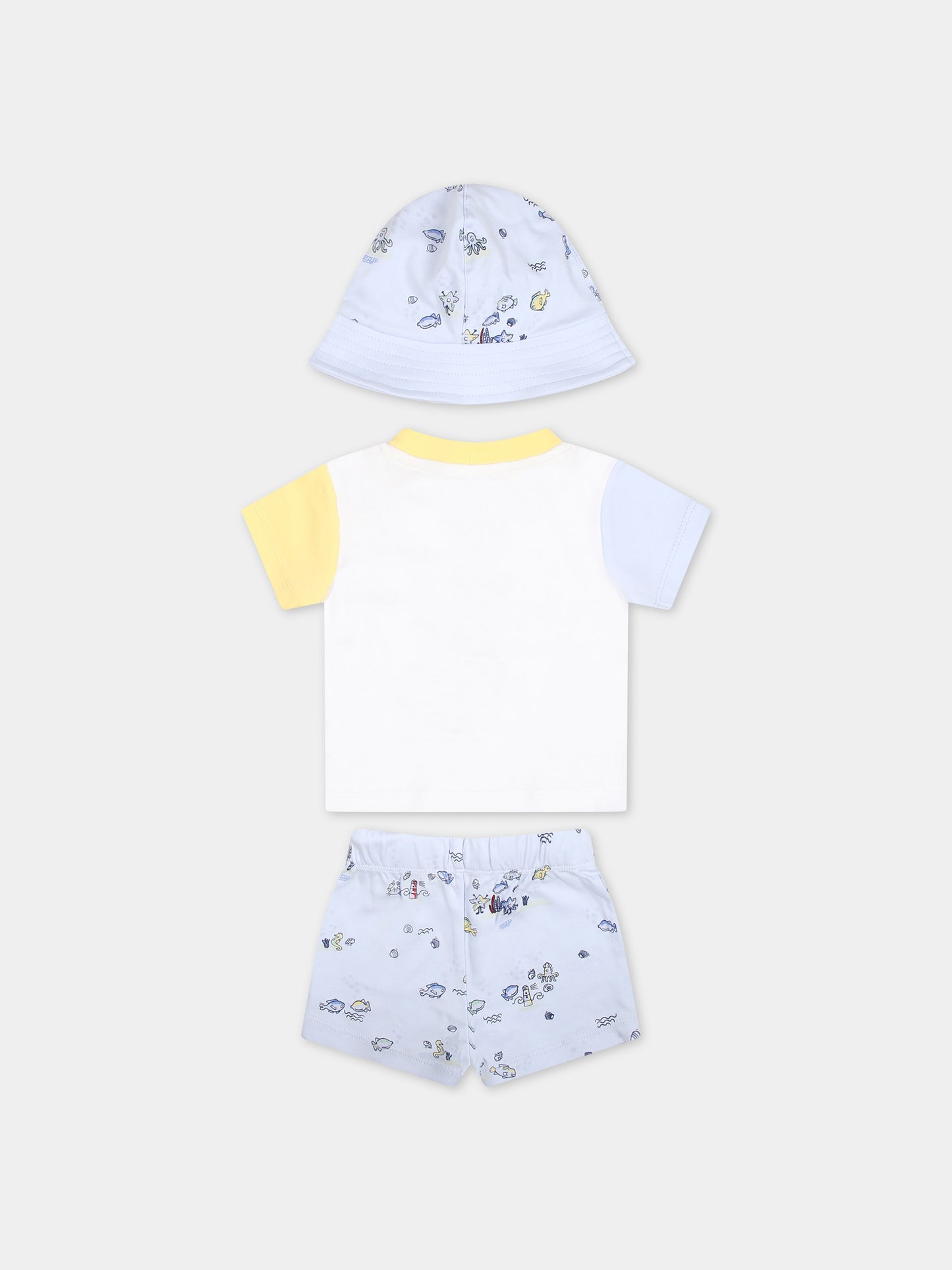 Completo sportivo per neonato con stampa e logo,Kenzo Kids,K60064 10P