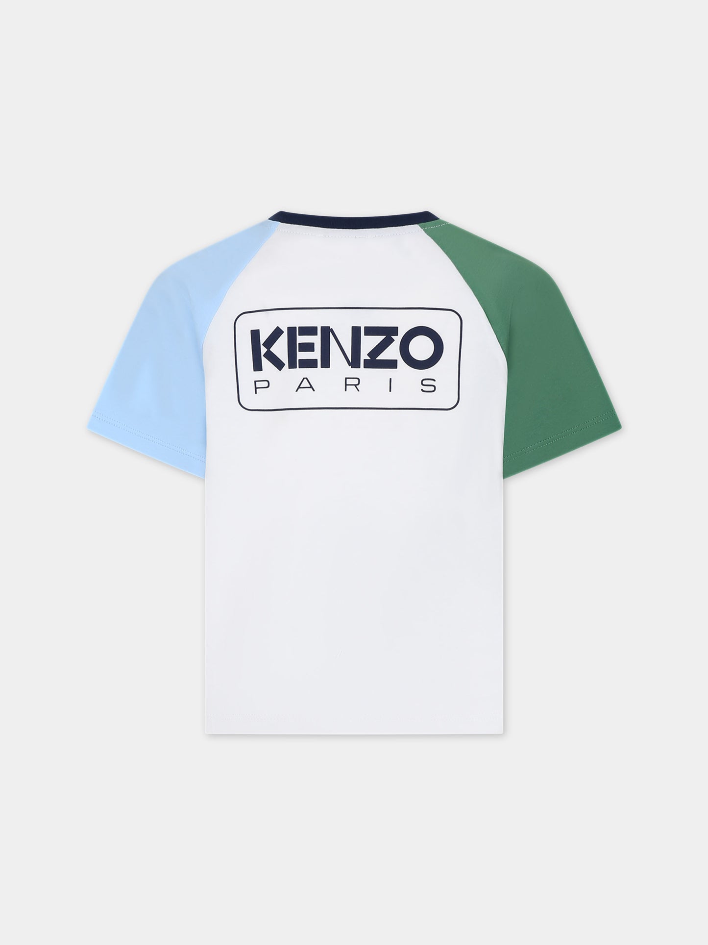 T-shirt multicolor per bambini con logo,Kenzo Kids,K60339 12P