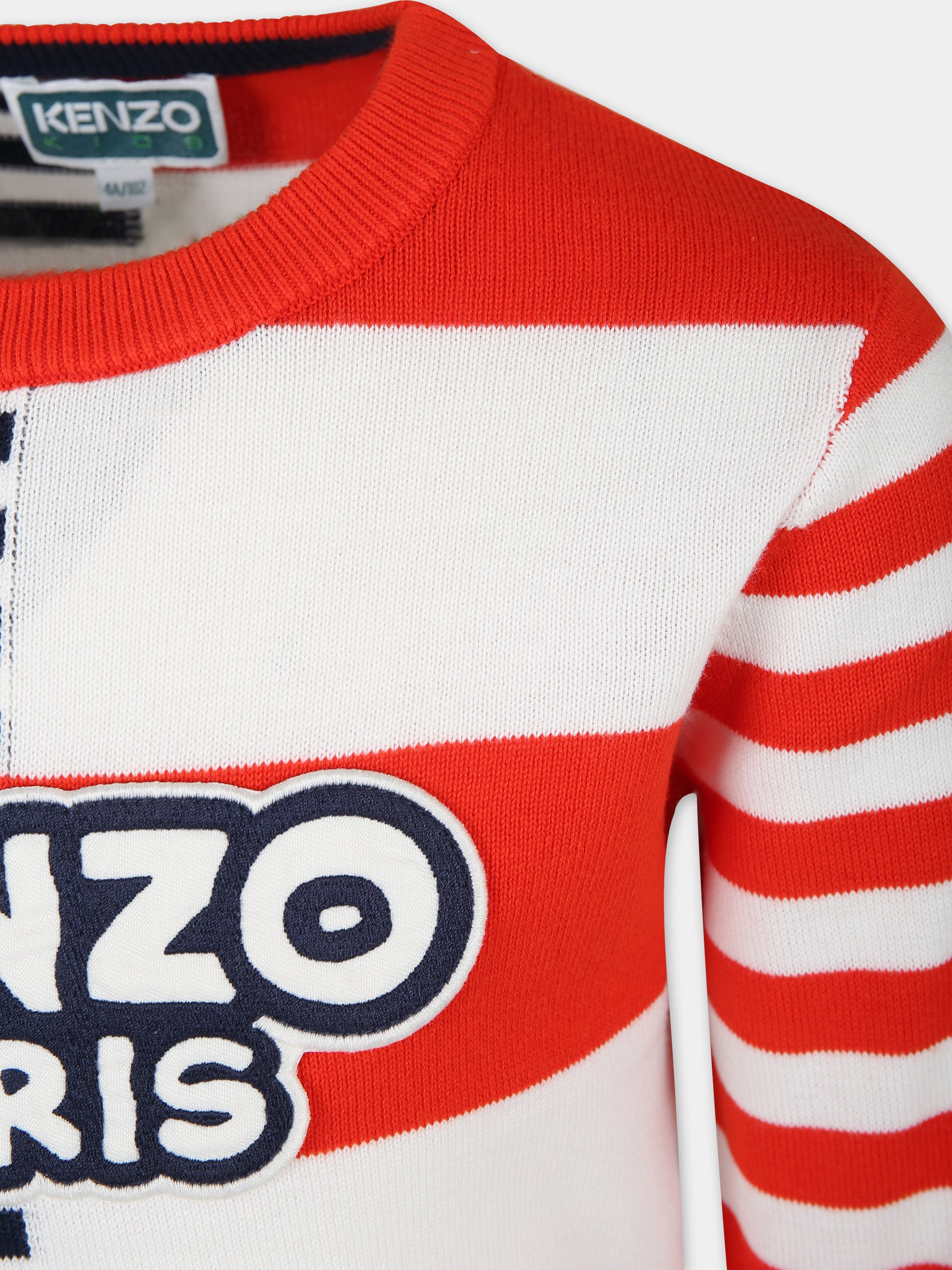 Maglione multicolor per bambino con logo,Kenzo Kids,K60363 99A