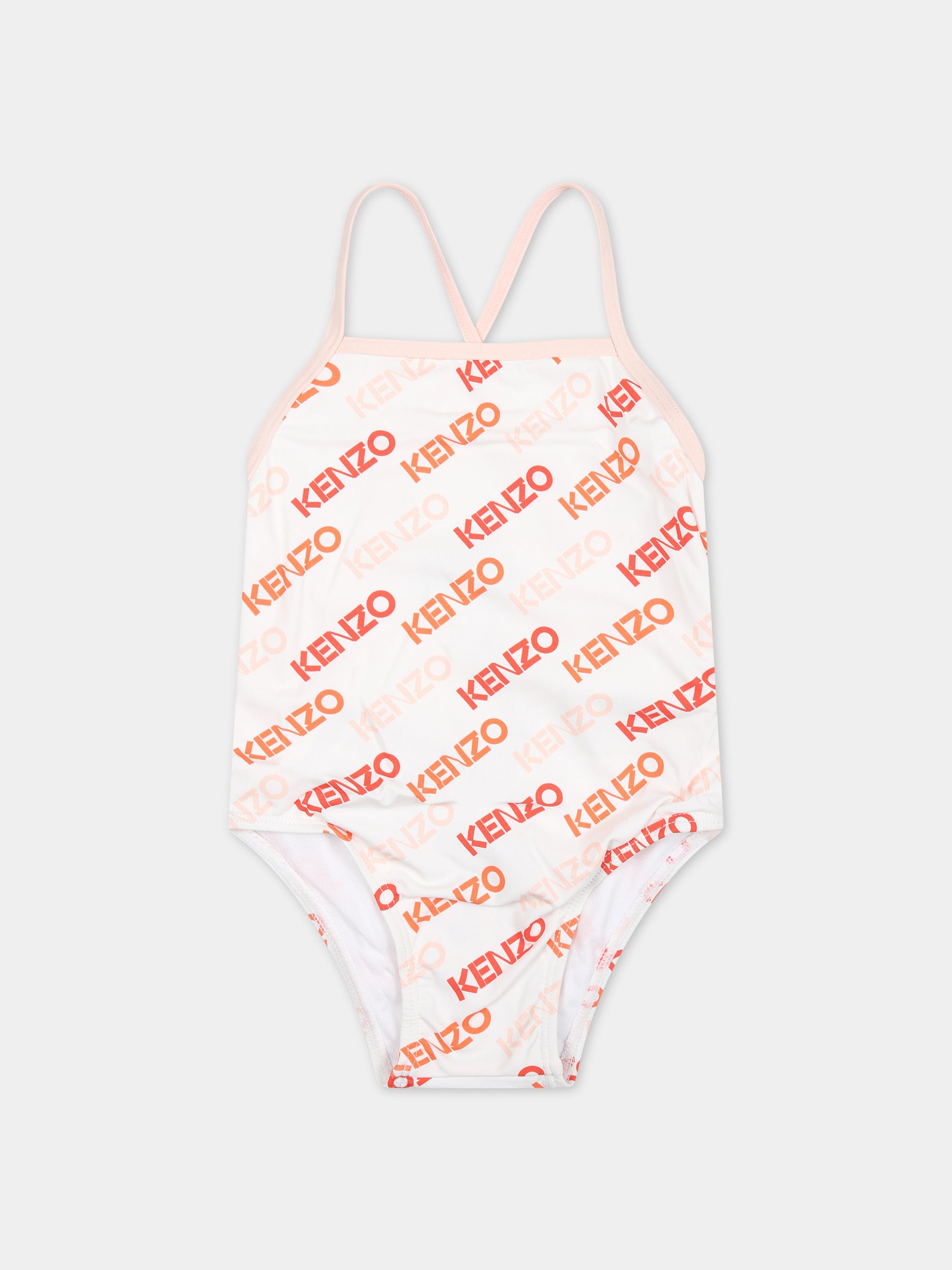 Costume intero per neonata con logo,Kenzo Kids,K60097 12P