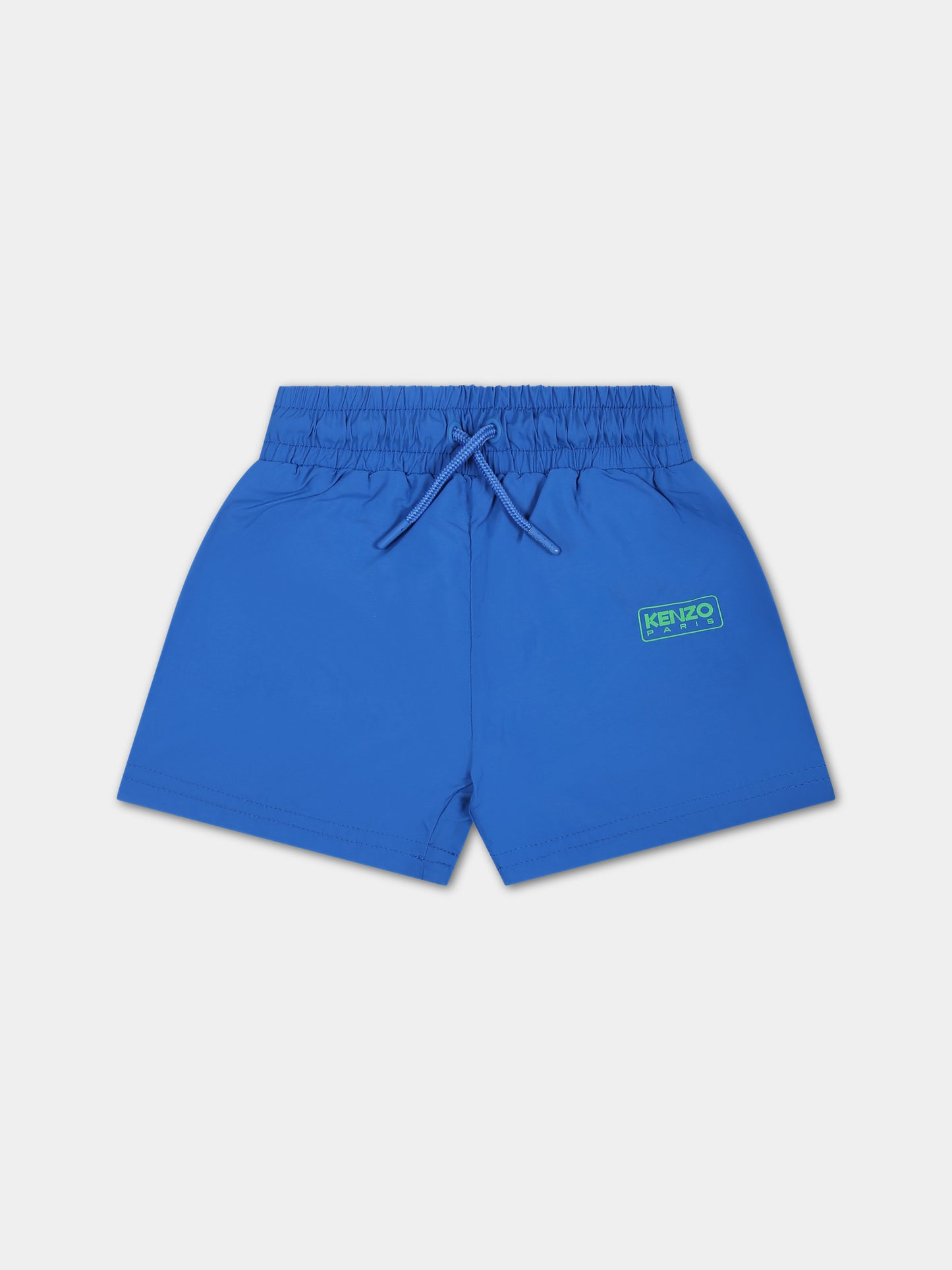 Boxer mare azzurro per neonato con logo,Kenzo Kids,K60132 878