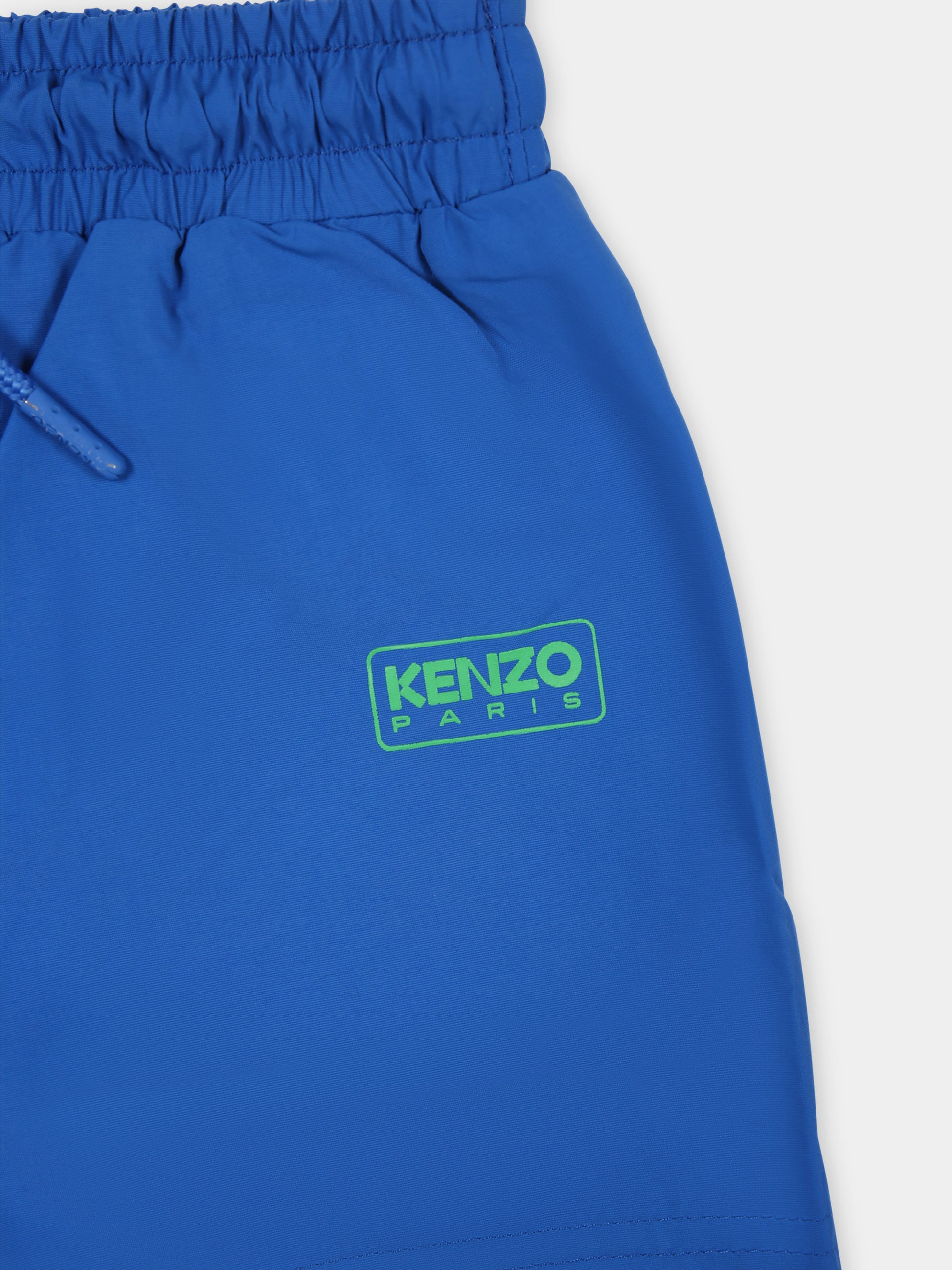Boxer mare azzurro per neonato con logo,Kenzo Kids,K60132 878