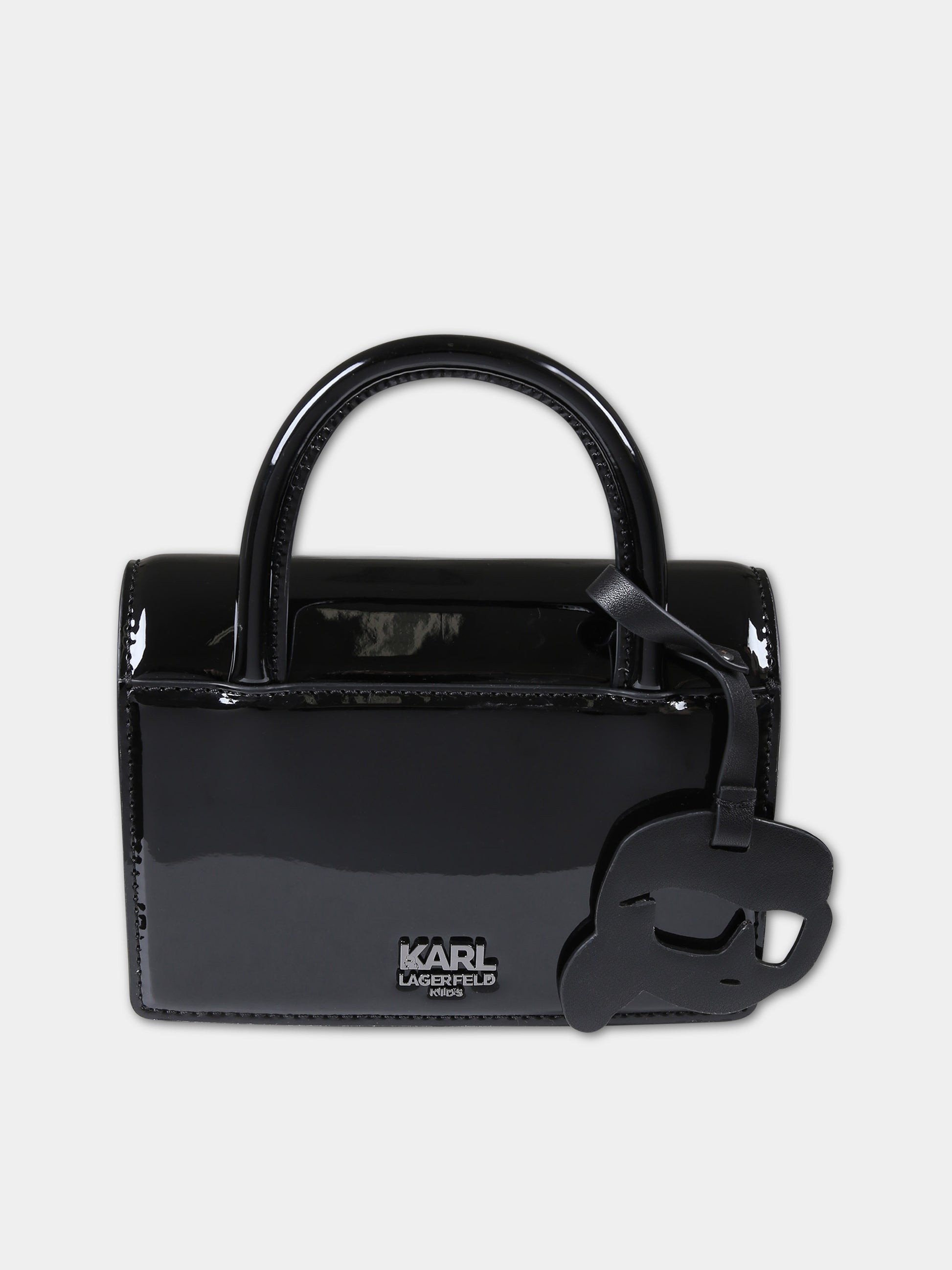 Borsa casual nera con logo,Karl Lagerfeld Kids,Z30169 09B