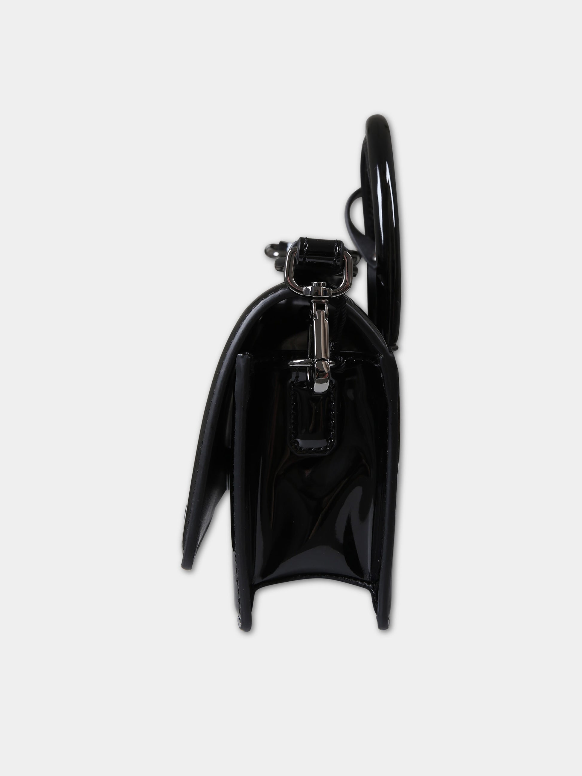 Borsa casual nera con logo,Karl Lagerfeld Kids,Z30169 09B