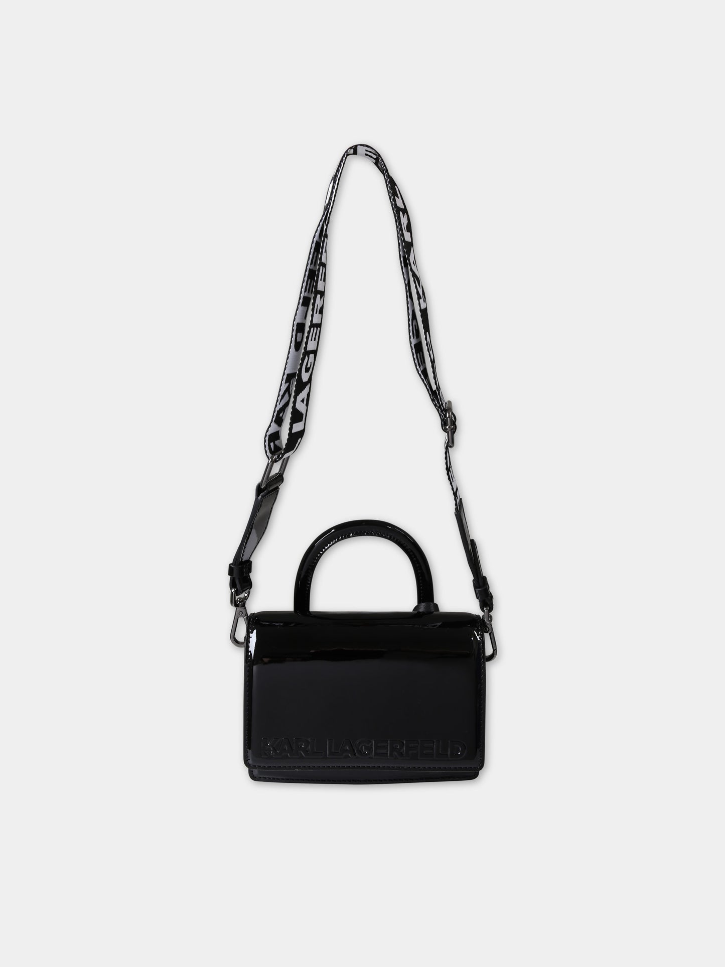 Borsa casual nera con logo,Karl Lagerfeld Kids,Z30169 09B
