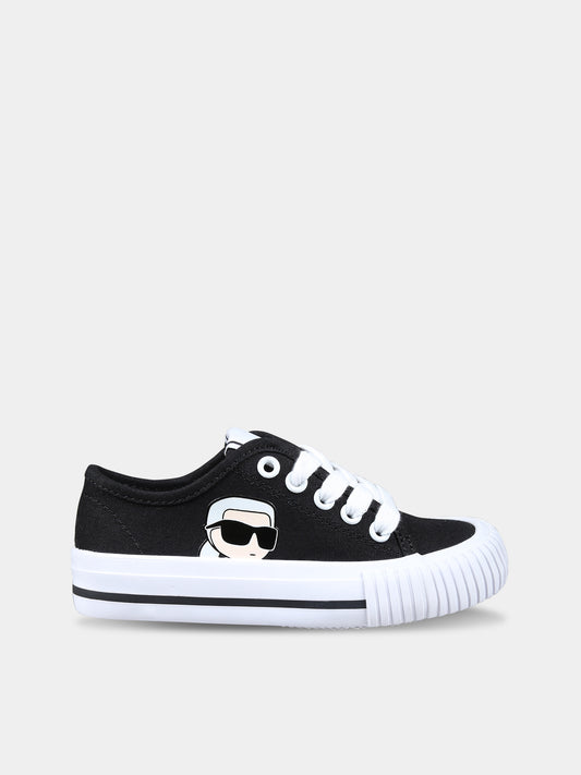 Sneakers nere per bambini con stampa Karl,Karl Lagerfeld Kids,Z30010 09B