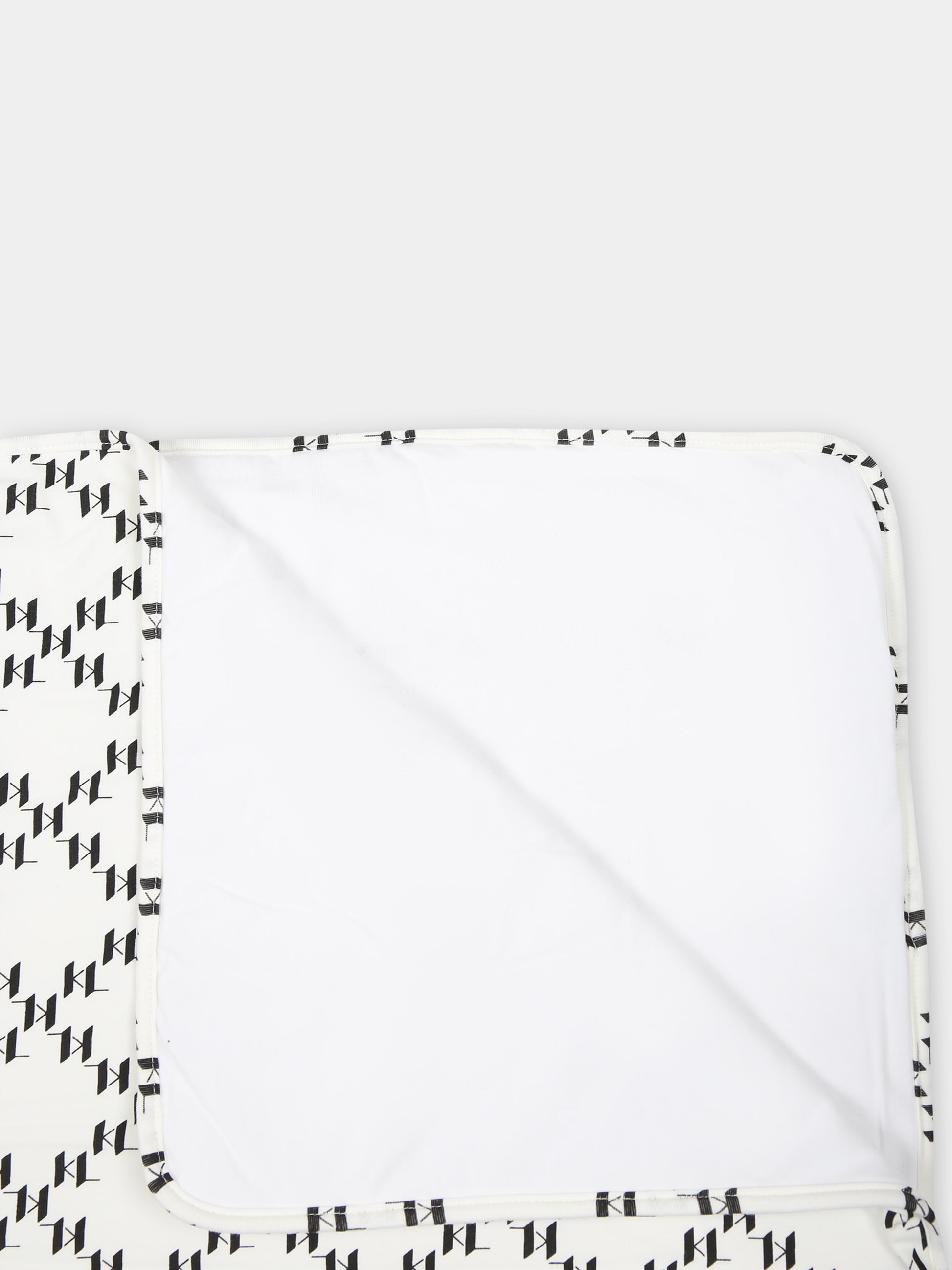 Coperta bianca per neonati con logo,Karl Lagerfeld Kids,Z30179 N70