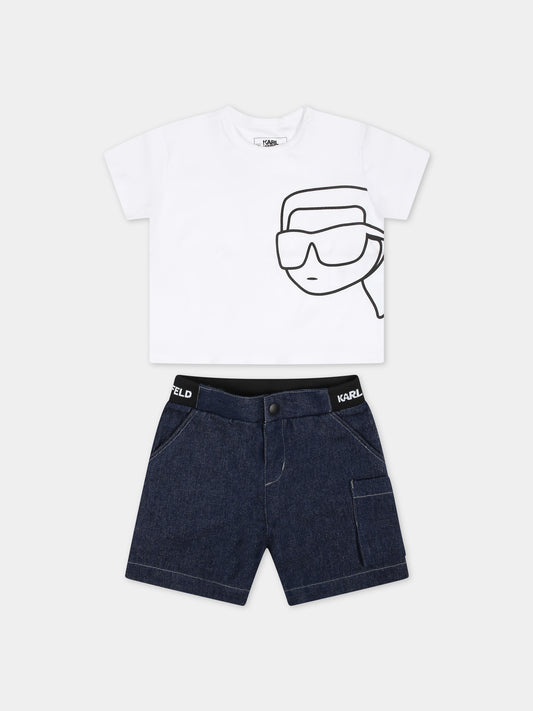 Completo multicolor per neonato con logo,Karl Lagerfeld Kids,Z30133 N48