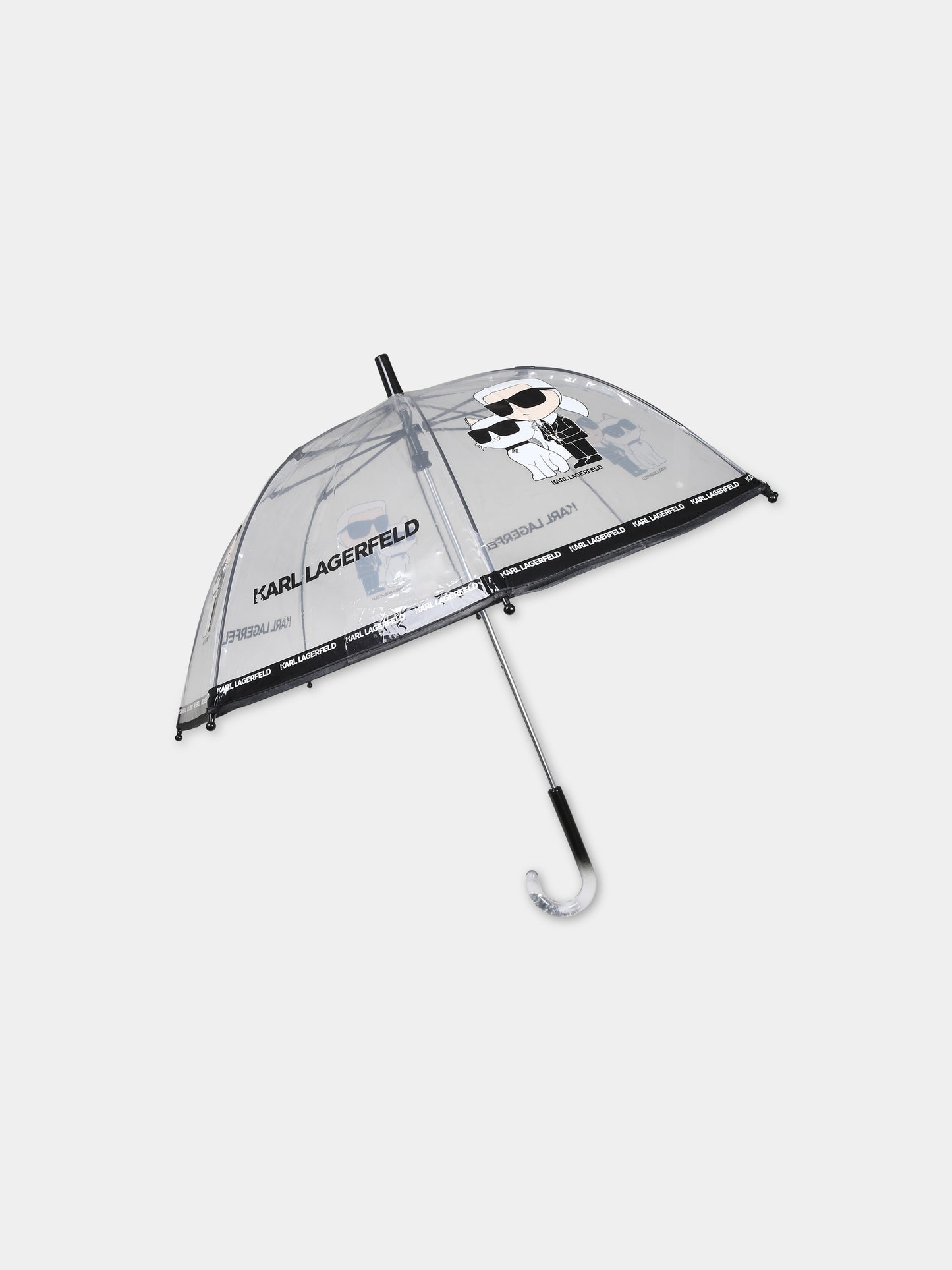 Ombrello trasparente per bambini con logo,Karl Lagerfeld Kids,Z30145 10P