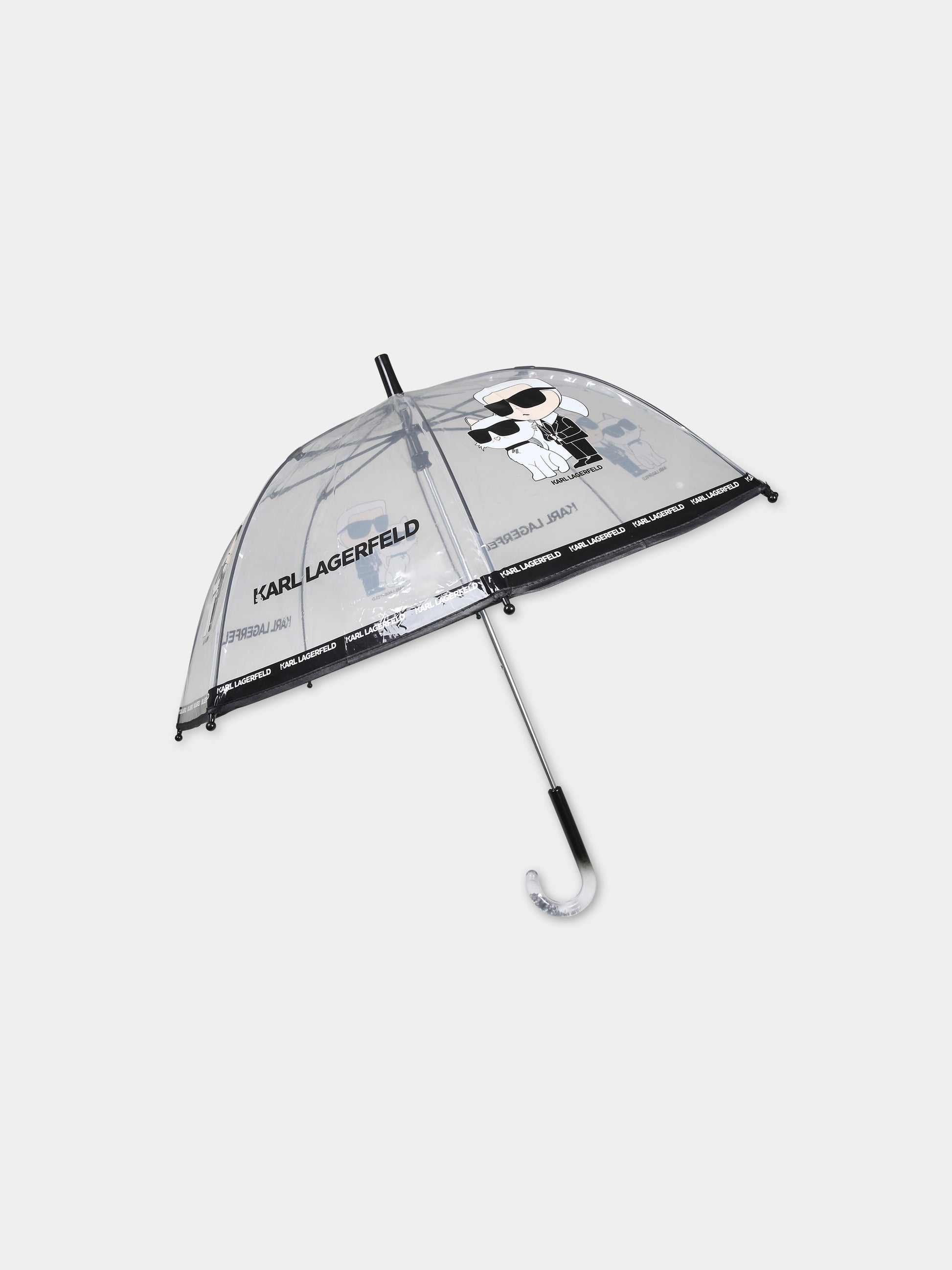 Ombrello trasparente per bambini con logo,Karl Lagerfeld Kids,Z30145 10P