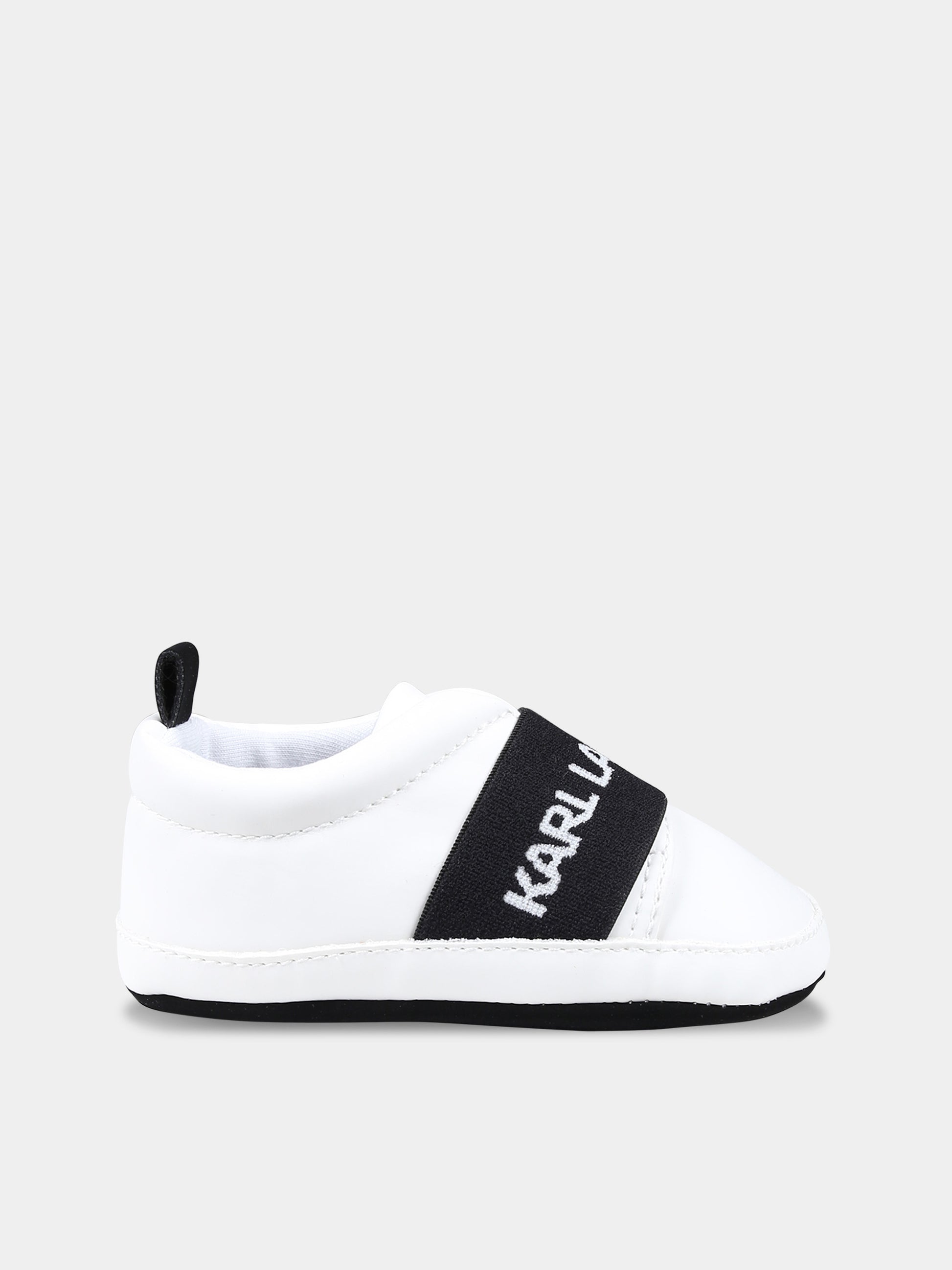 Sneakers bianche per neonati con logo,Karl Lagerfeld Kids,Z30019 10P