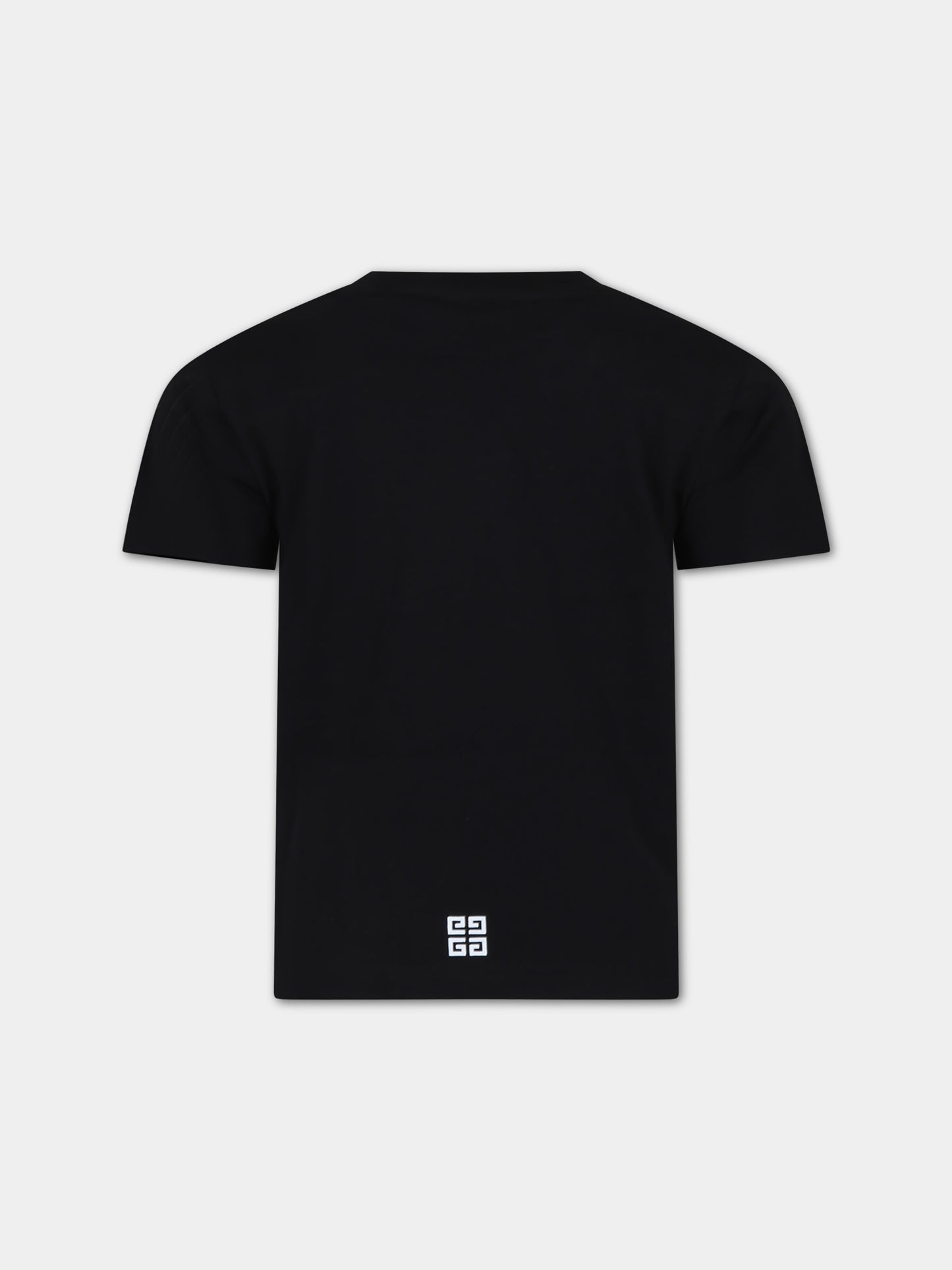 T-shirt nera per bambini con logo,Givenchy Kids,H30159 09B