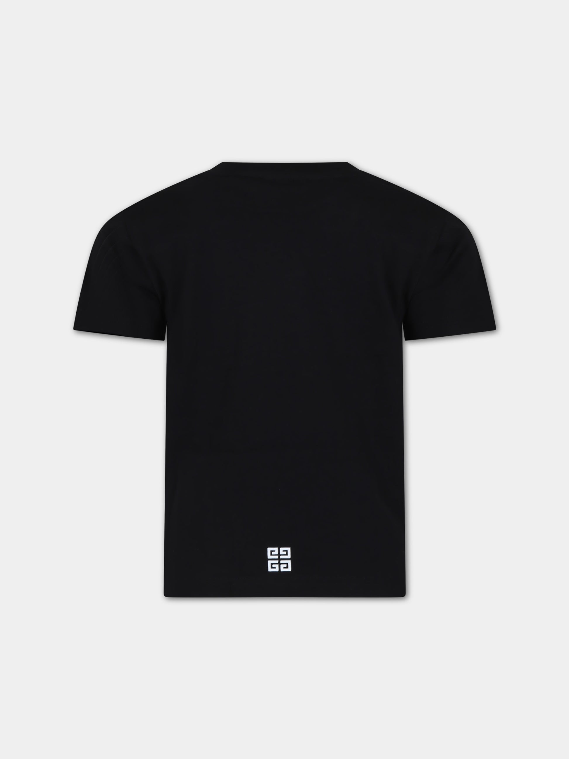 T-shirt nera per bambini con logo,Givenchy Kids,H30159 09B