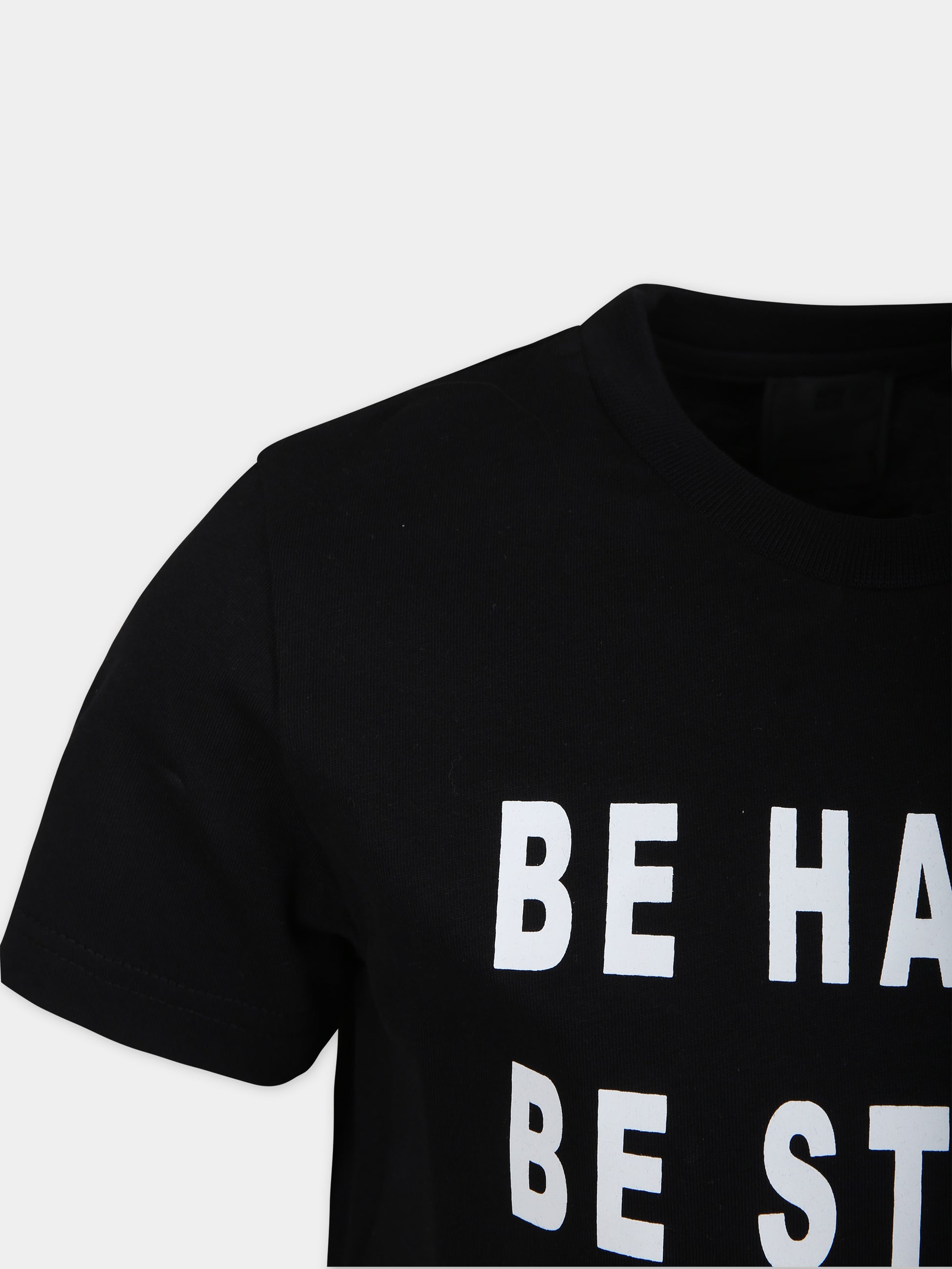 T-shirt nera per bambino con logo,Givenchy Kids,H30166 09B