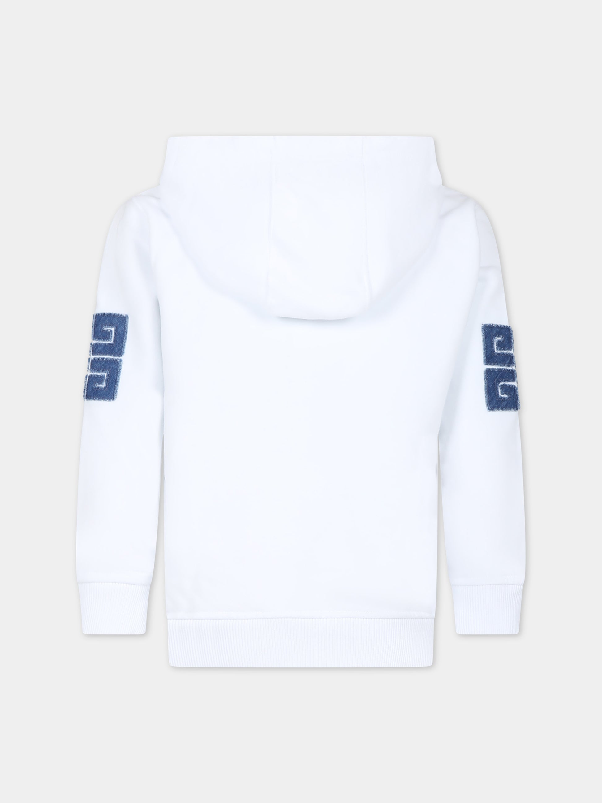 Felpa bianca per bambino con logo,Givenchy Kids,H30155 10P