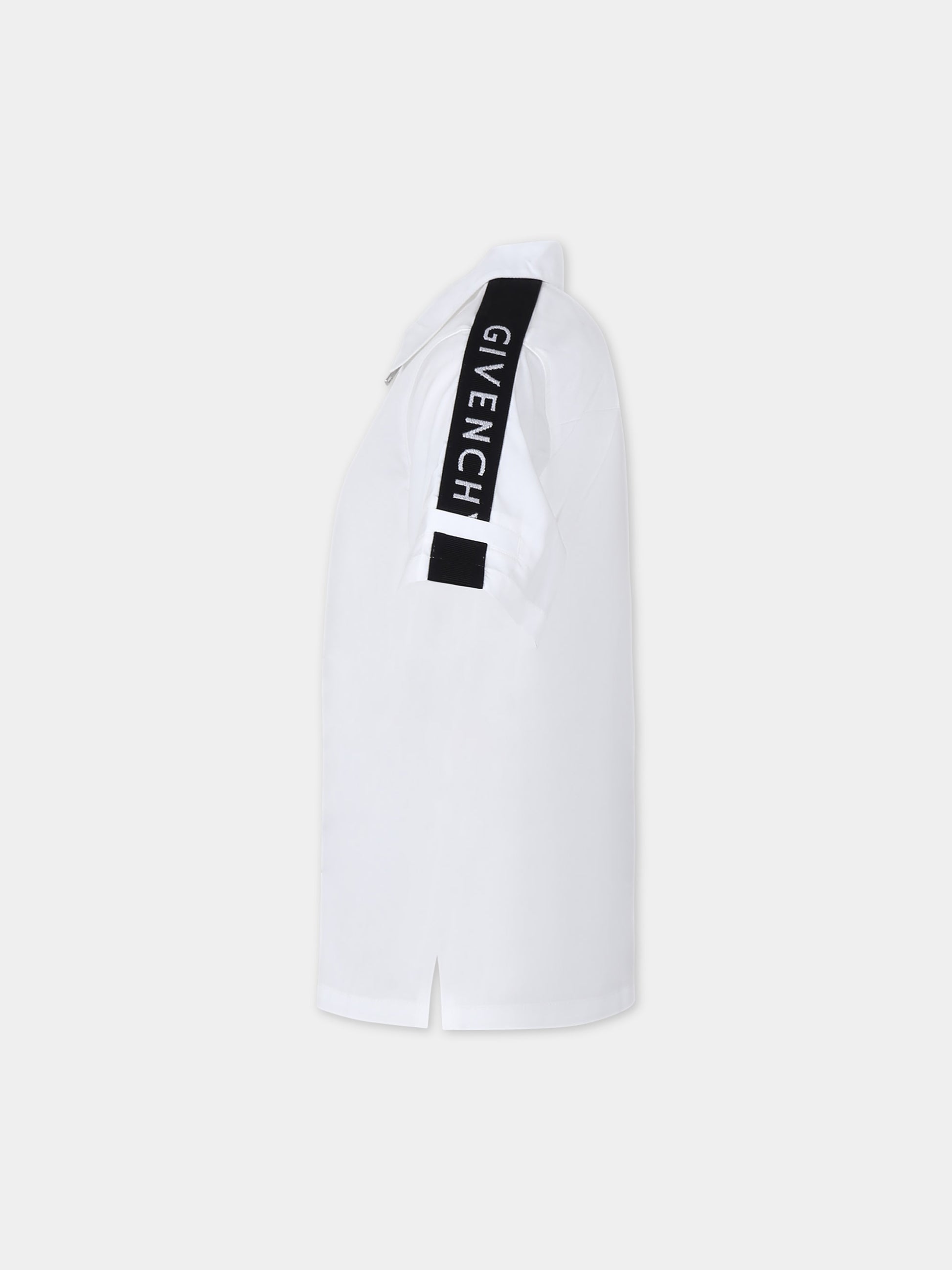 Camicia bianca per bambino con logo,Givenchy Kids,H30115 10P
