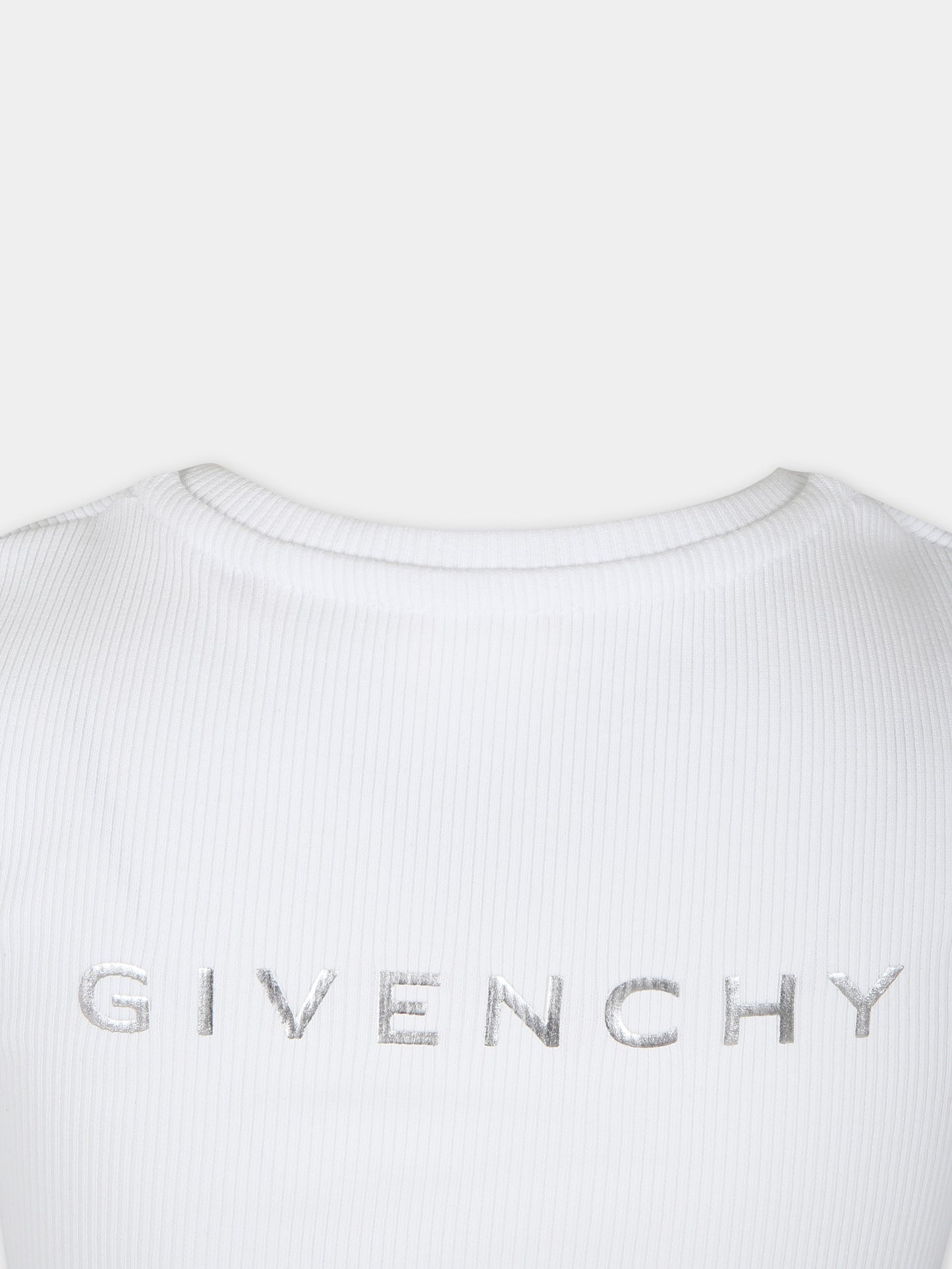 T-shirt bianca per bambina con motivo 4G,Givenchy Kids,H30082 10P