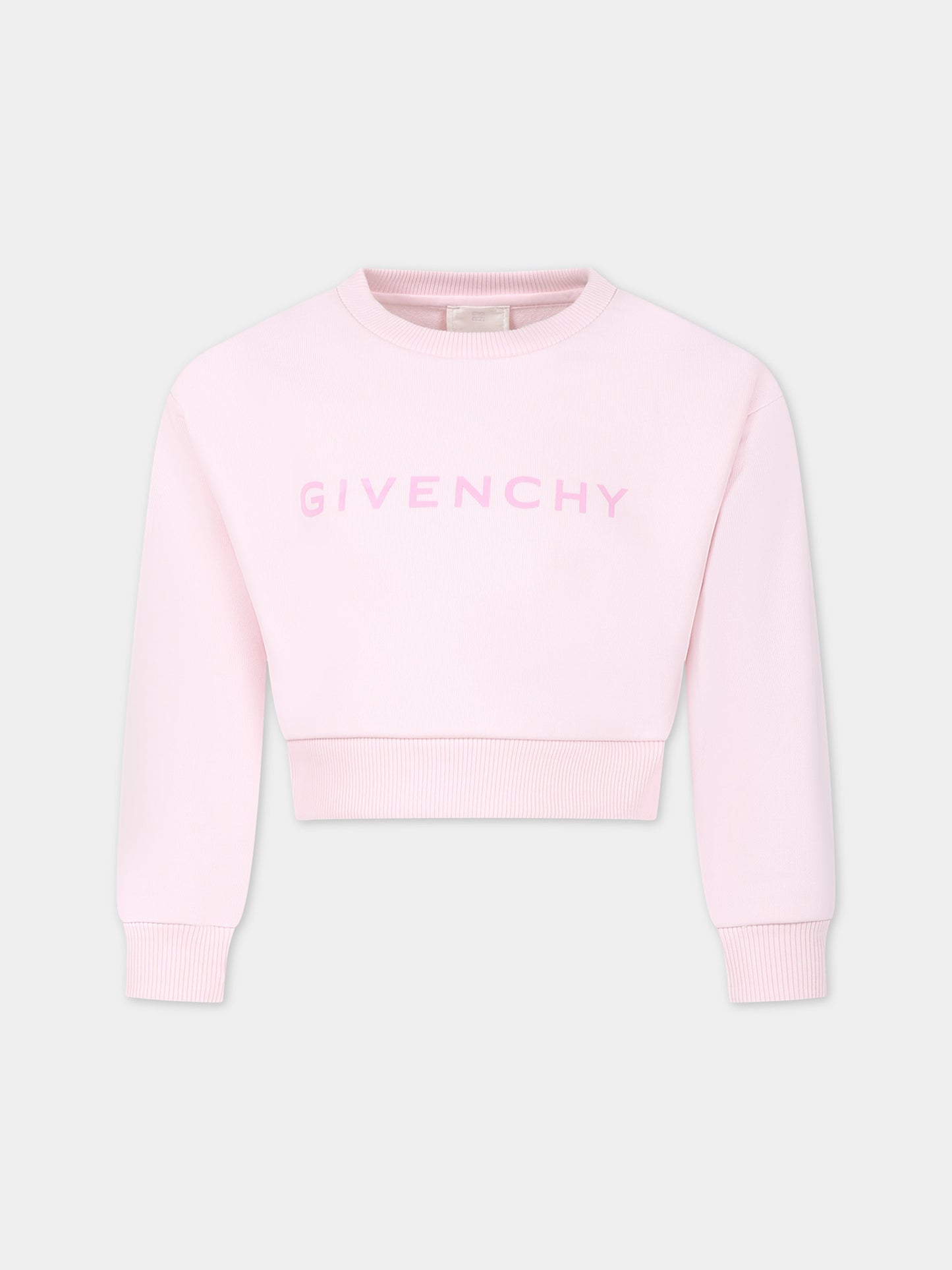 Felpa rosa per bambina con logo,Givenchy Kids,H30067 44Z