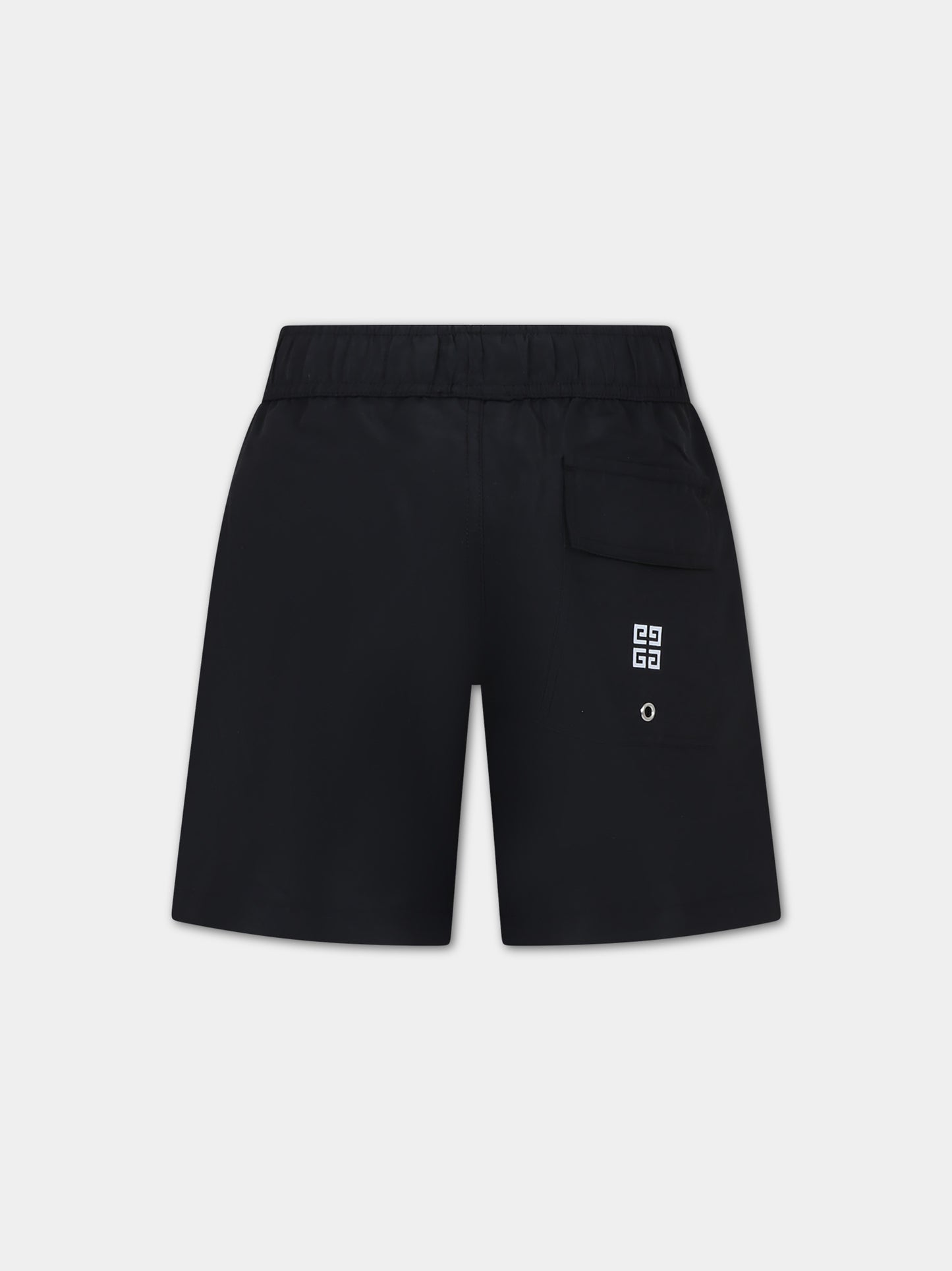 Boxer mare nero per bambino con logo,Givenchy Kids,H30092 09B