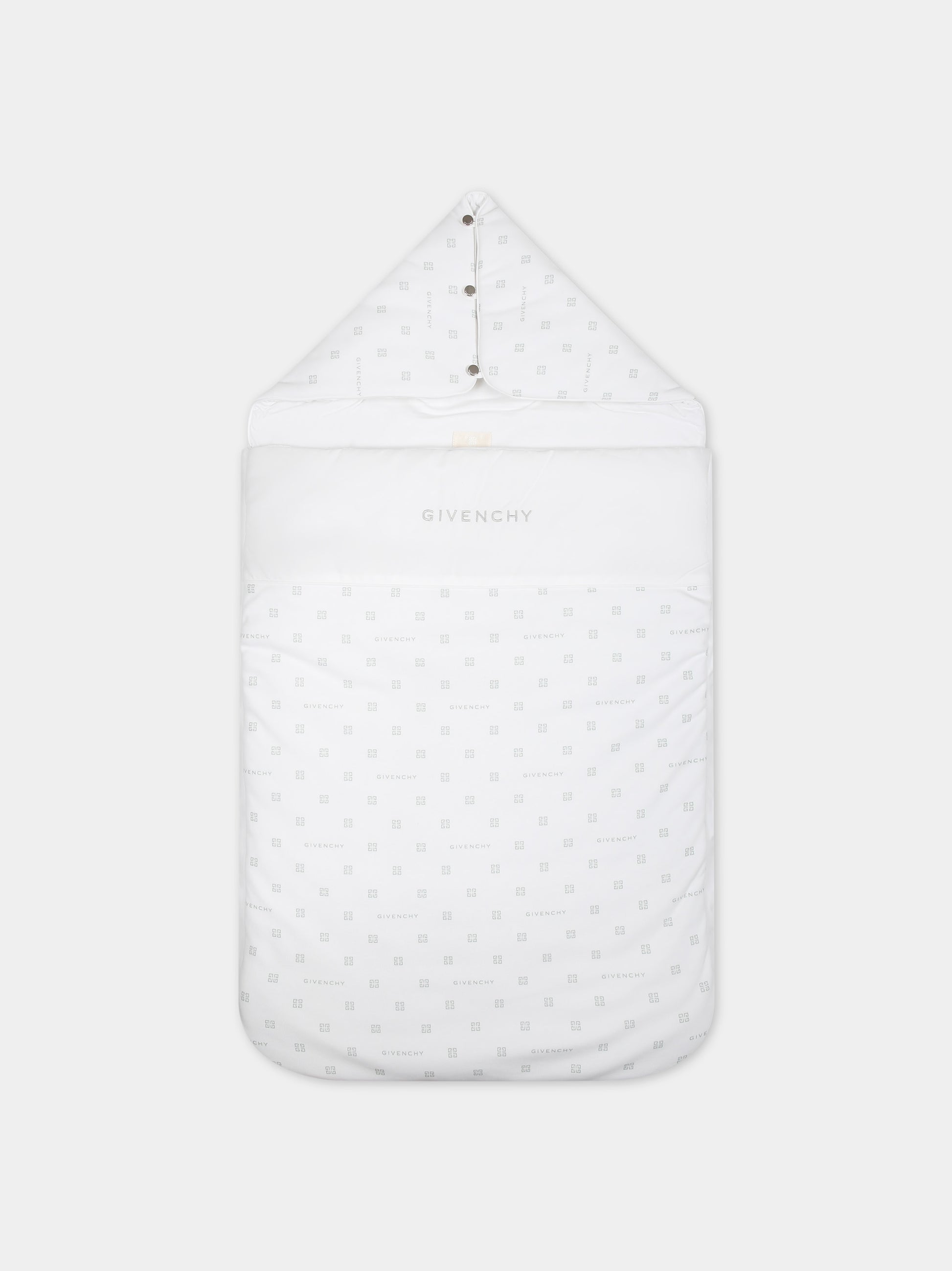 Sacco nanna bianco per neonati con logo,Givenchy Kids,H30249 10P