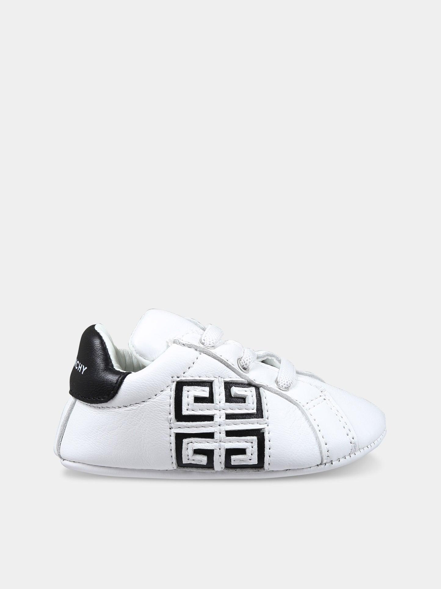 Sneakers basse bianche da culla per neonati con logo,Givenchy Kids,H30225 10P