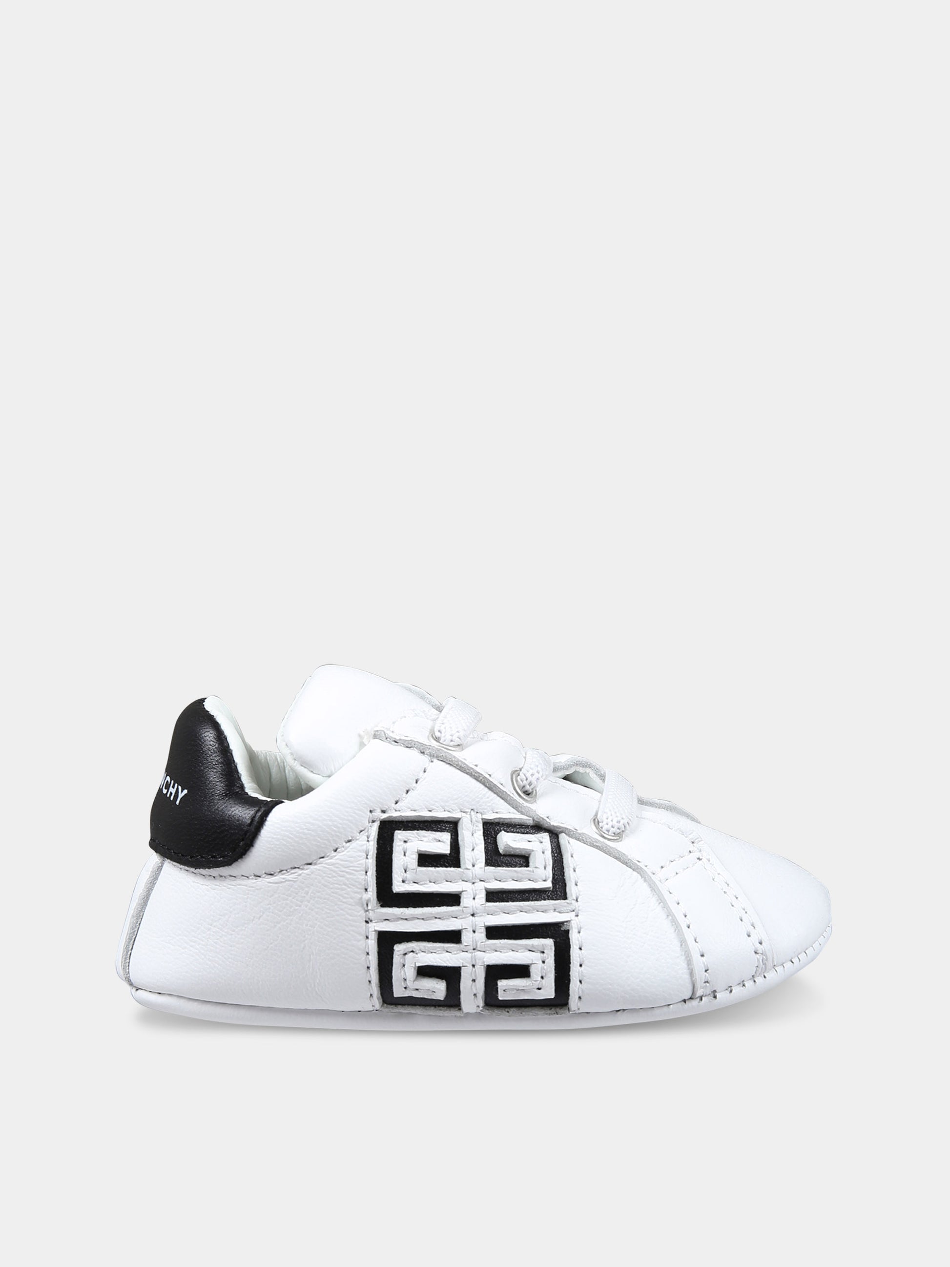 Sneakers basse bianche da culla per neonati con logo,Givenchy Kids,H30225 10P