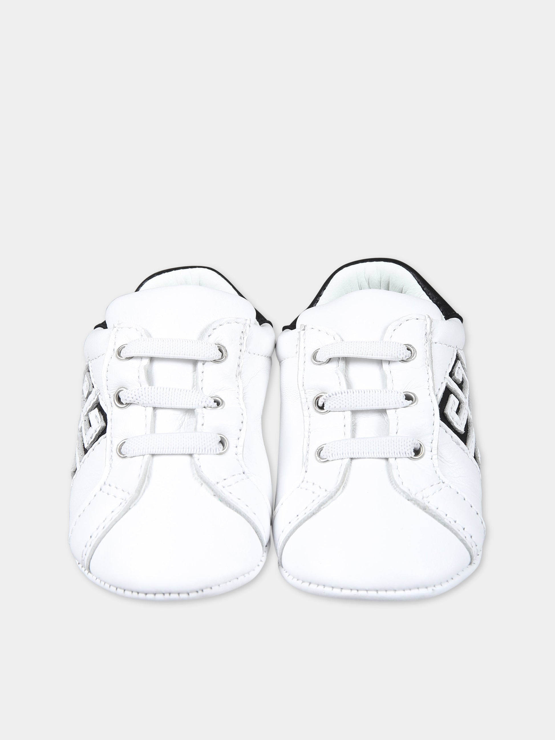 Sneakers basse bianche da culla per neonati con logo,Givenchy Kids,H30225 10P