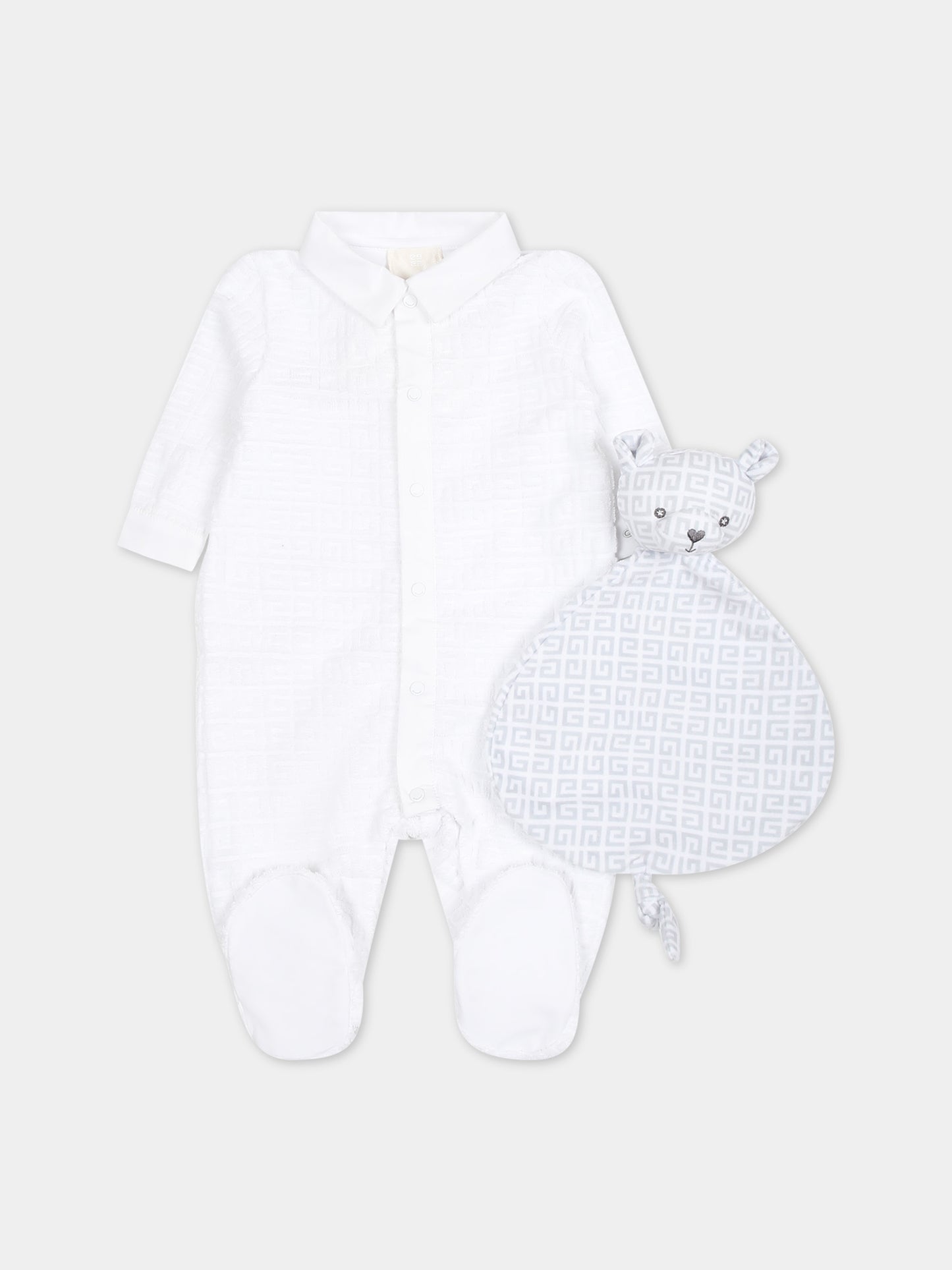 Set bianco per neonati con logo,Givenchy Kids,H30267 10P