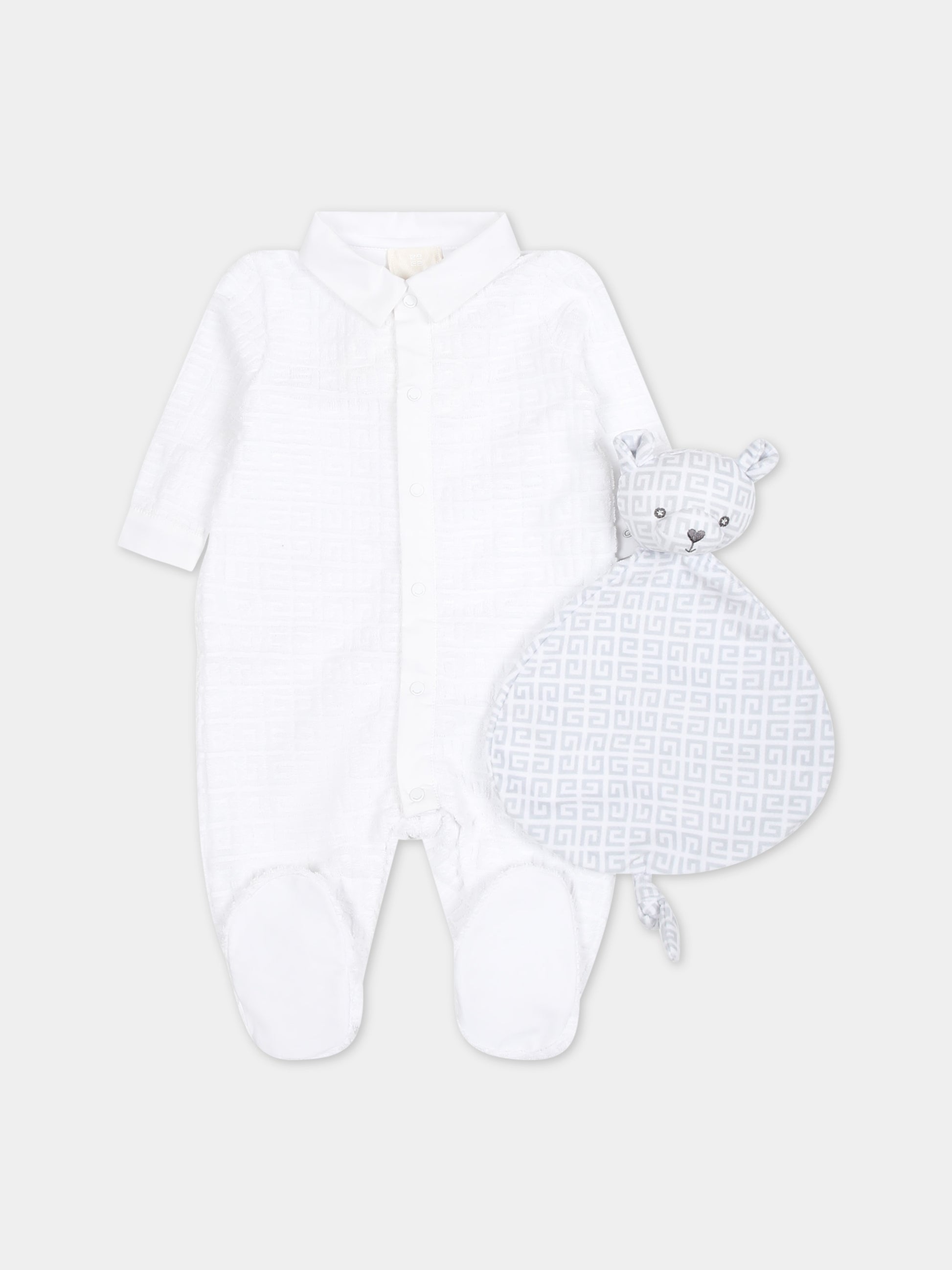 Set bianco per neonati con logo,Givenchy Kids,H30267 10P