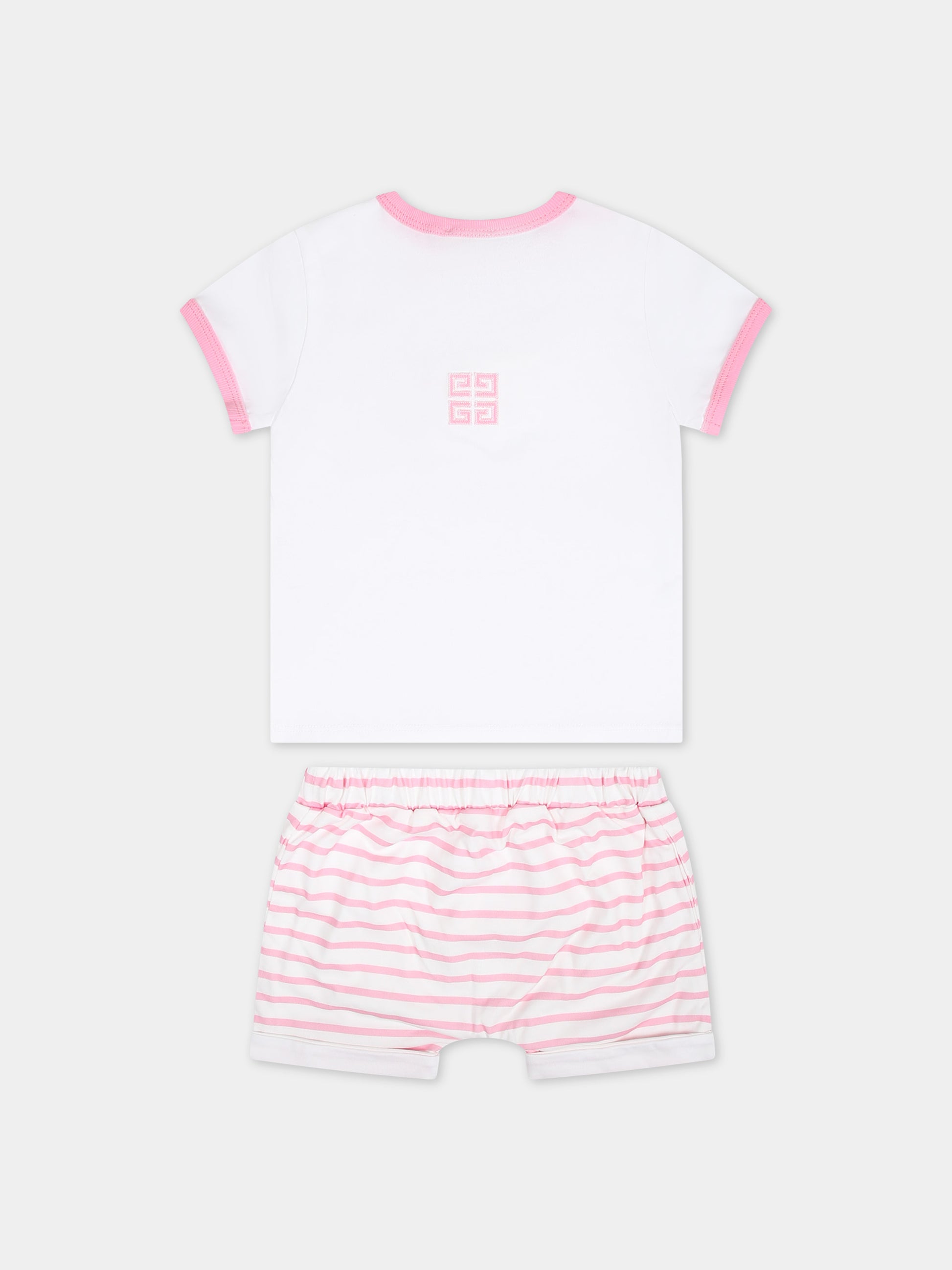 Completo rosa per neonata con logo,Givenchy Kids,H30265 465